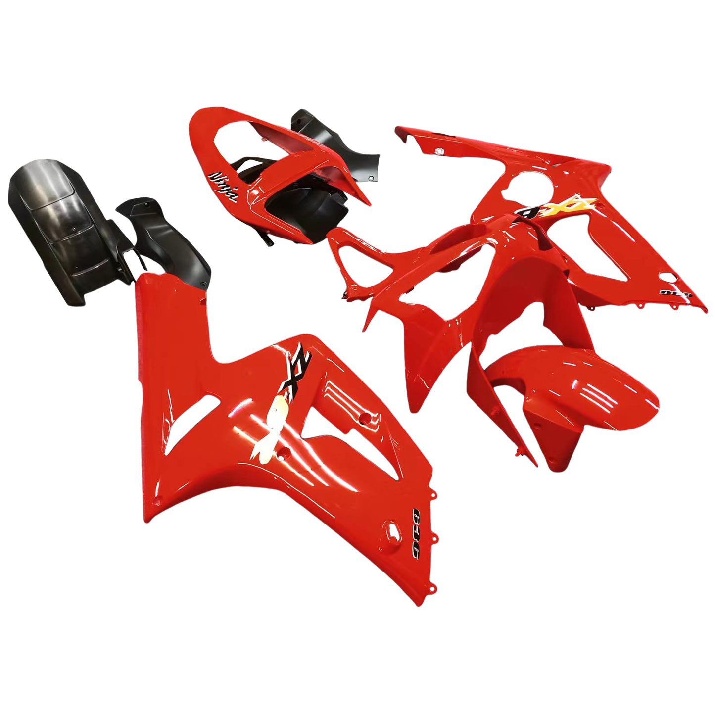 2003-2004 Kawasaki ZX6R 636 Amotopart Fairings Red Ninja Racing