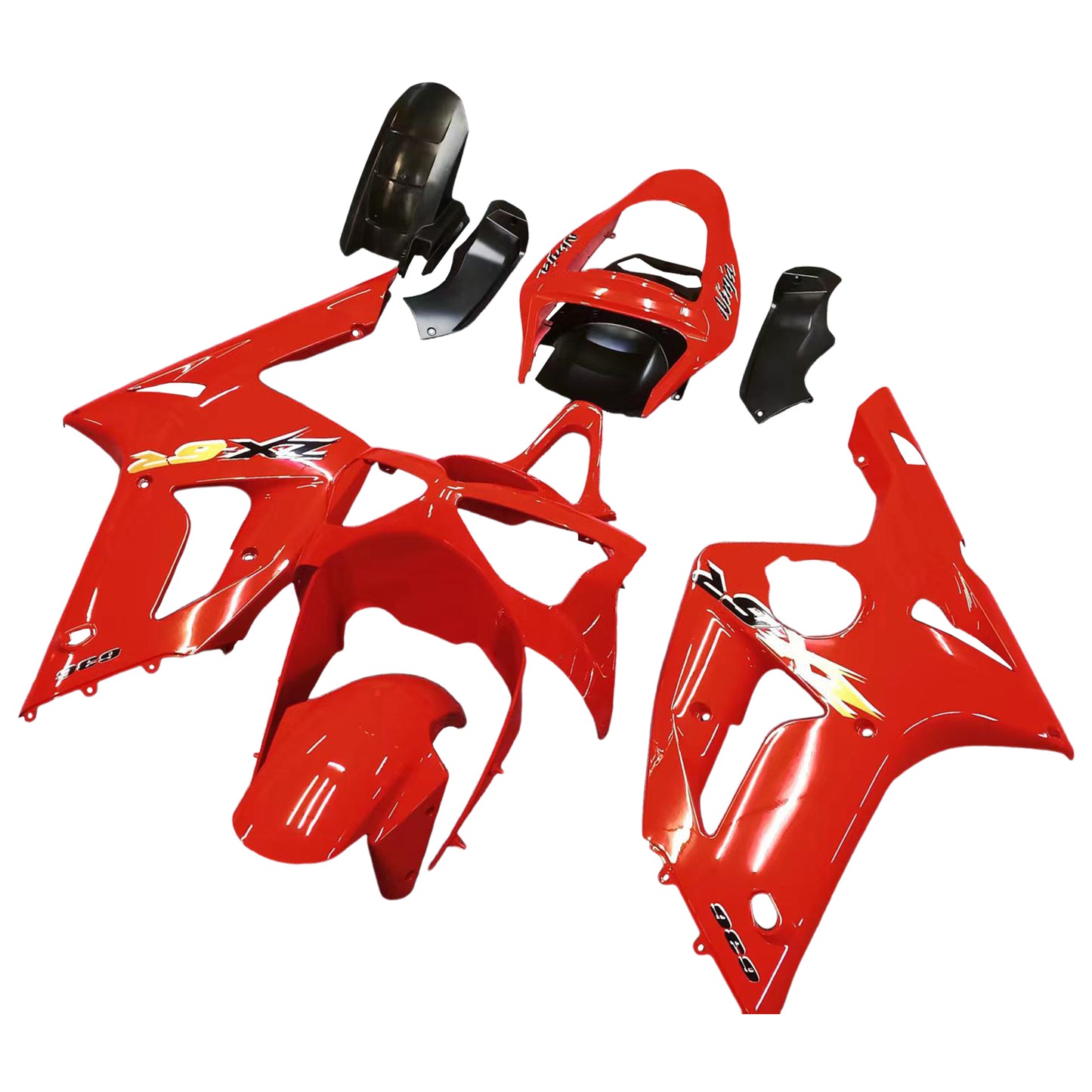 2003-2004 Kawasaki ZX6R 636 Amotopart Fairings Red Ninja Racing