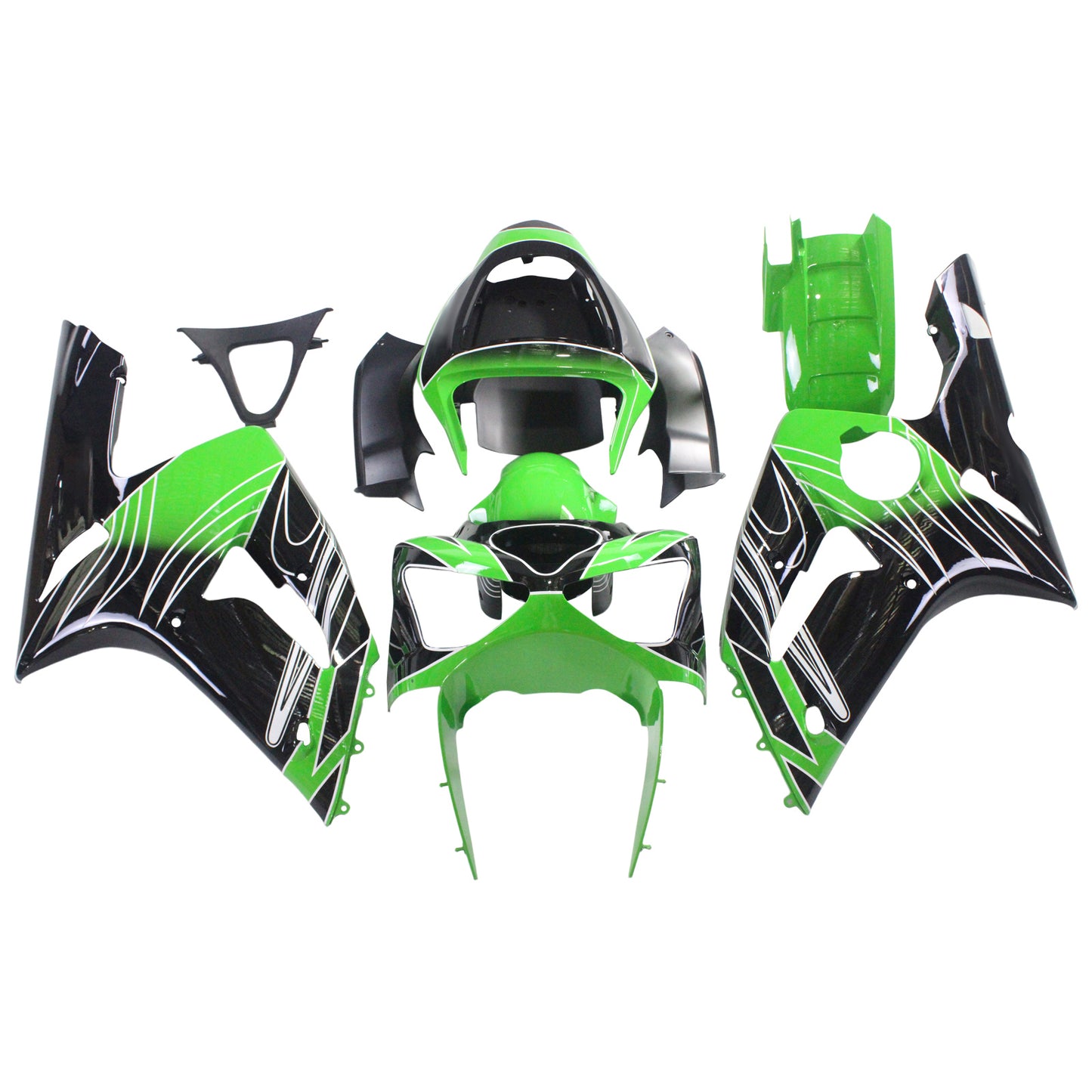 2003-2004 Kawasaki ZX6R 636 Injection Fairing Kit Bodywork Plastic ABS#120