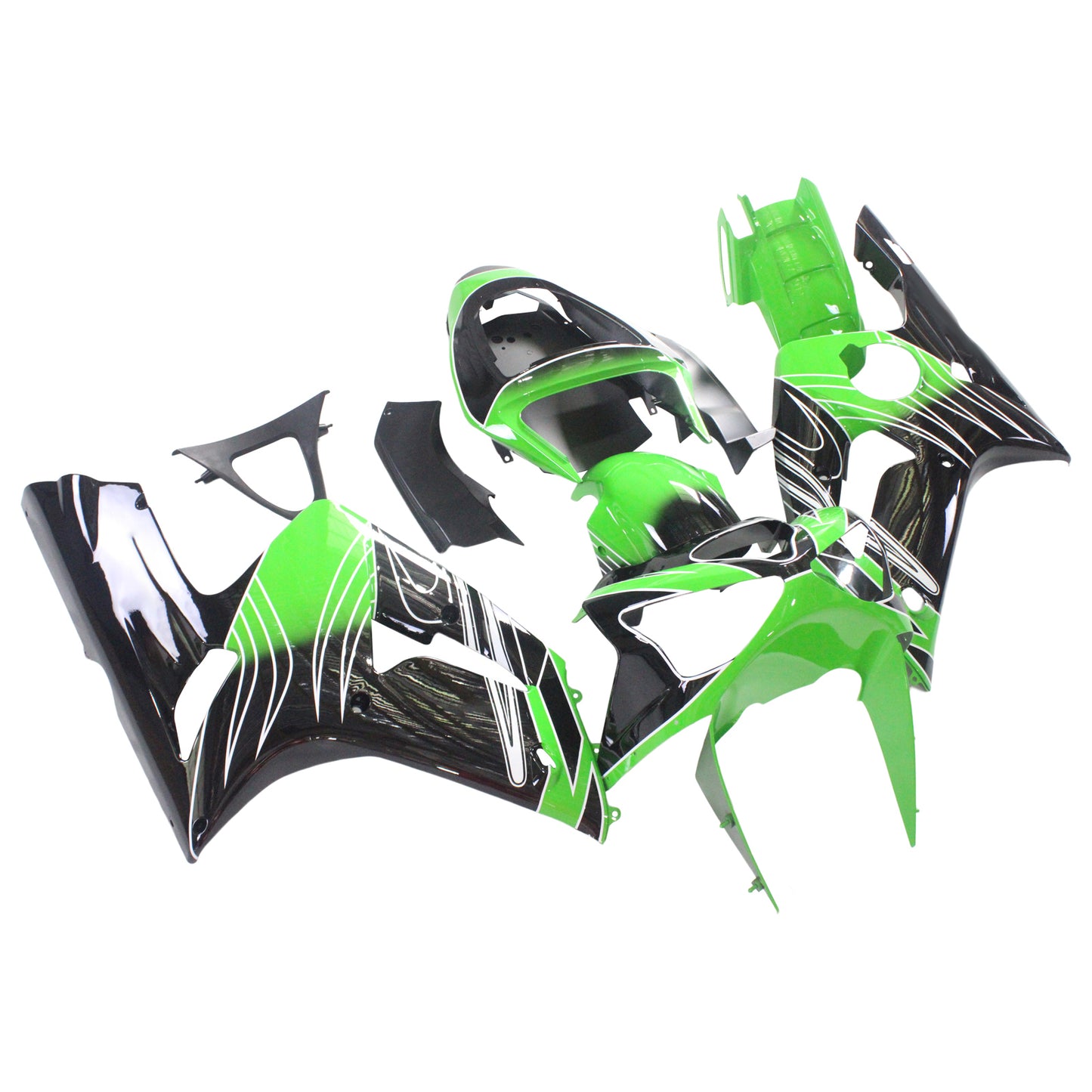 2003-2004 Kawasaki ZX6R 636 Injection Fairing Kit Bodywork Plastic ABS#120