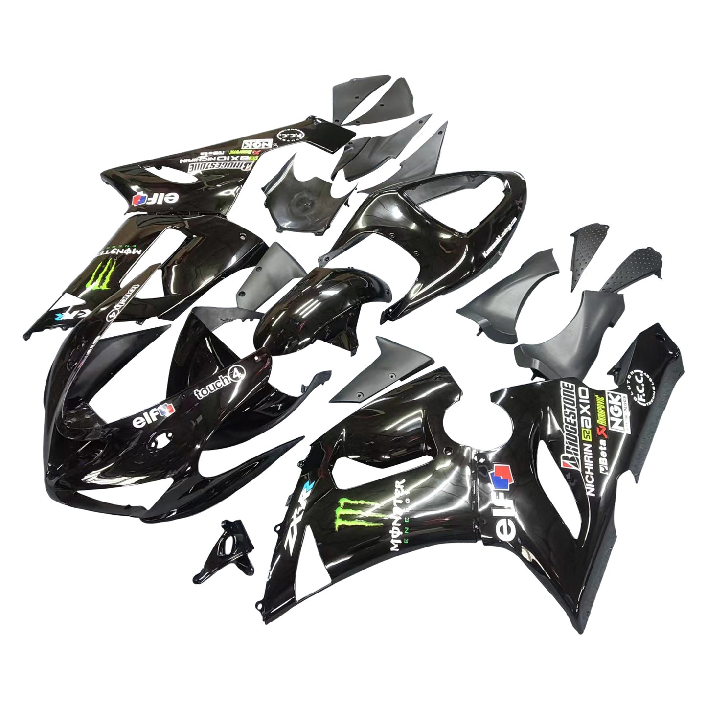 2005-2006 Kawasaki ZX6R 636 Fairing Kit Bodywork Plastic ABS