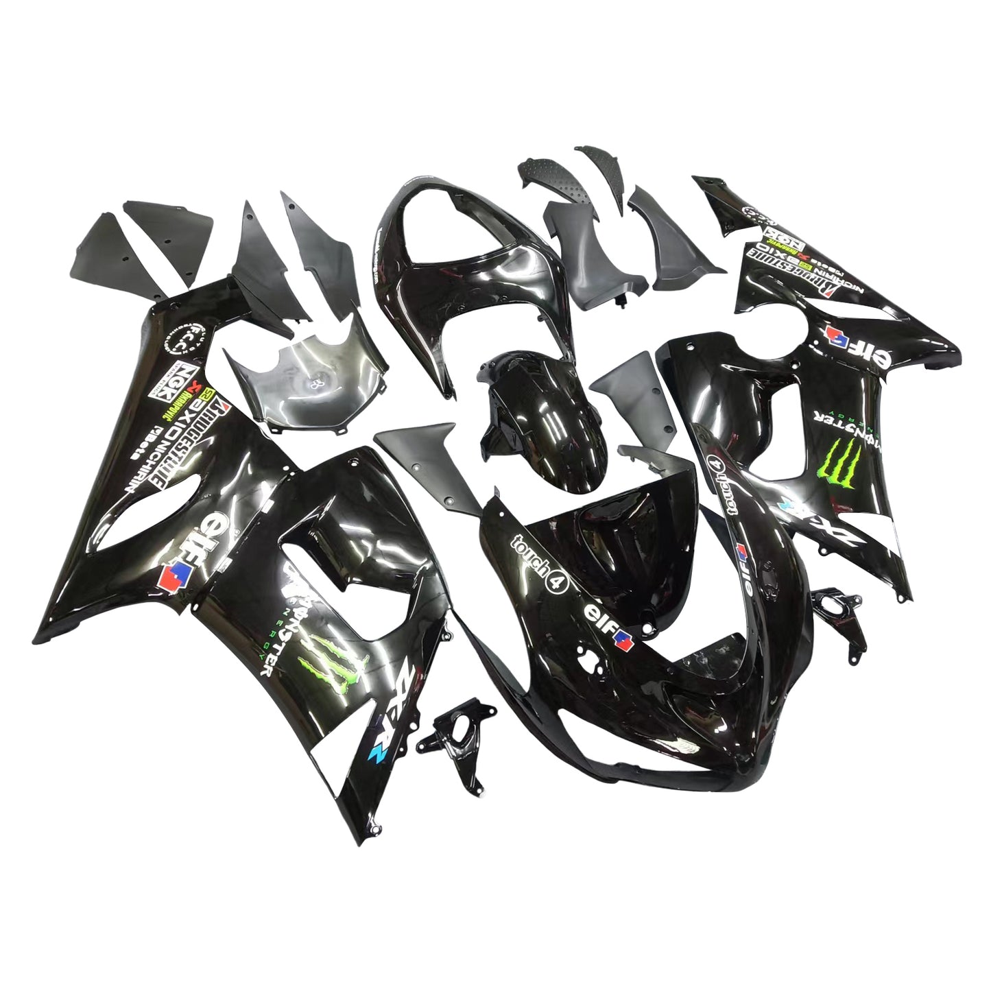 2005-2006 Kawasaki ZX6R 636 Fairing Kit Bodywork Plastic ABS