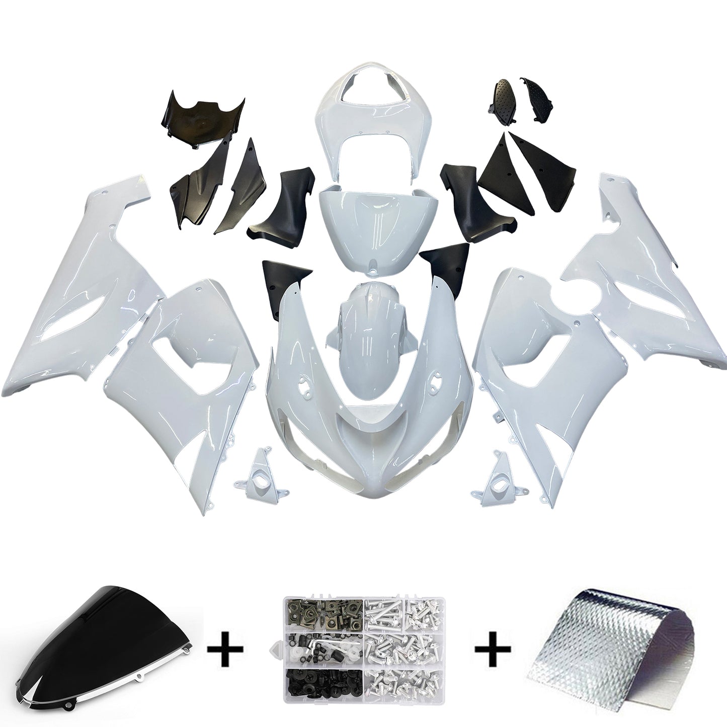 2005-2006 Kawasaki ZX6R 636 Amotopart Injection Fairing Kit Bodywork Plastic ABS #101