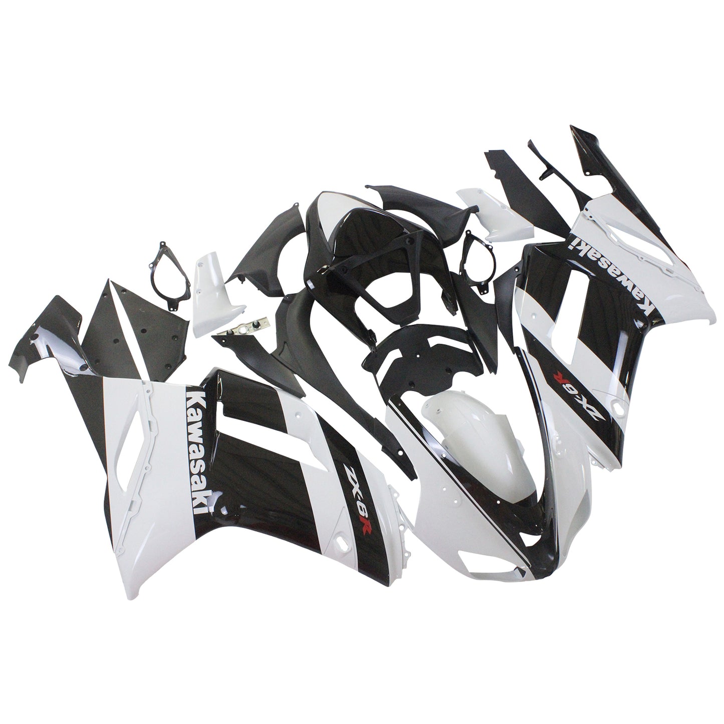 2007-2008 Kawasaki ZX6R 636 Amotopart Injection Fairing Kit Bodywork Plastic ABS #105