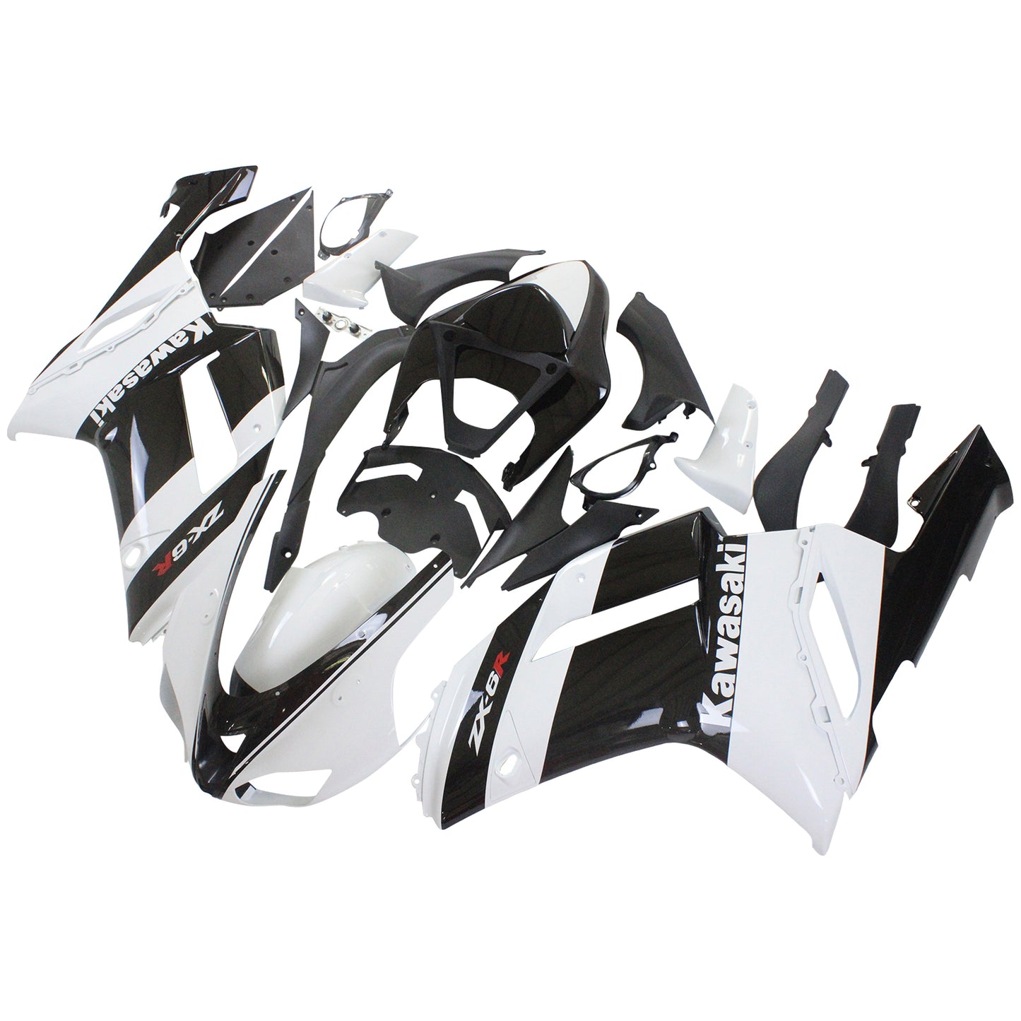 2007-2008 Kawasaki ZX6R 636 Amotopart Injection Fairing Kit Bodywork Plastic ABS #105