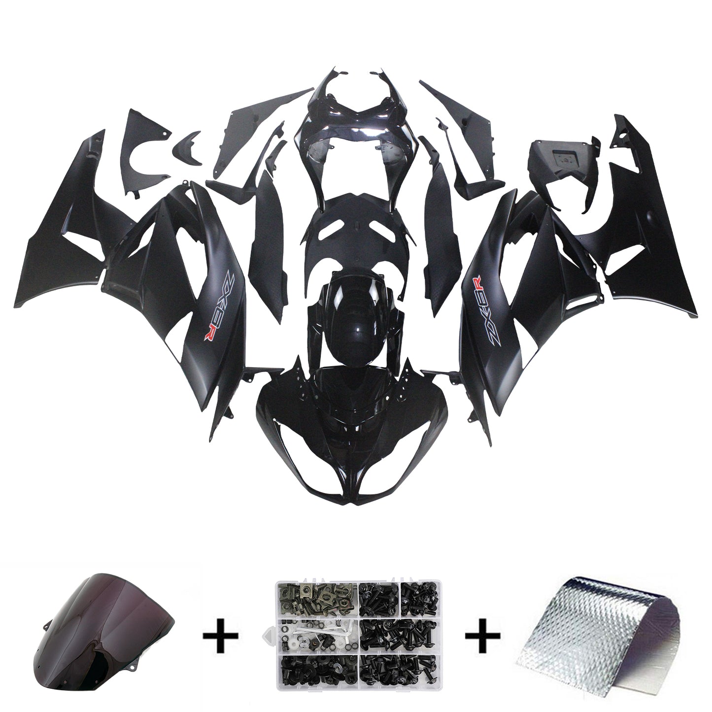 2009-2012 Kawasaki ZX6R 636 Injection Fairing Kit Bodywork Plastic ABS #142