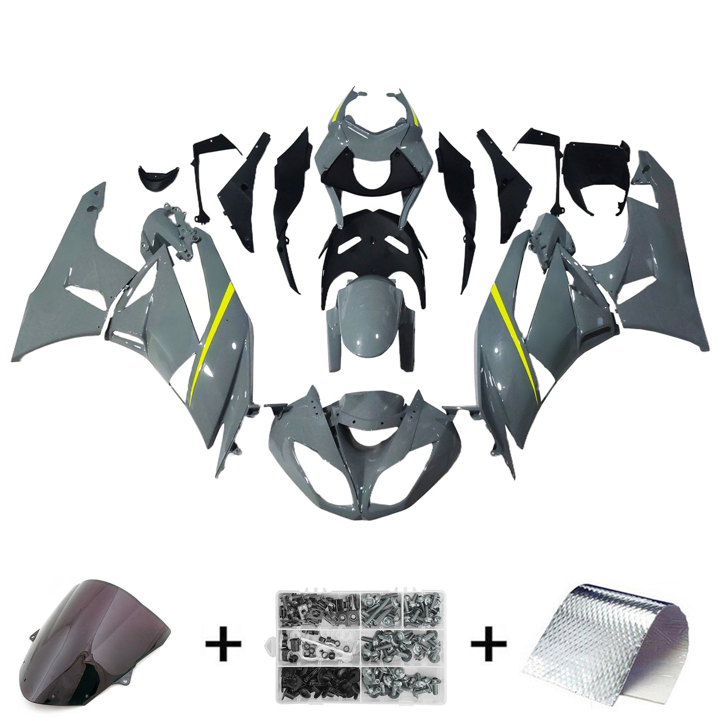 2009-2012 Kawasaki ZX6R 636 Injection Fairing Kit Bodywork Plastic ABS#143