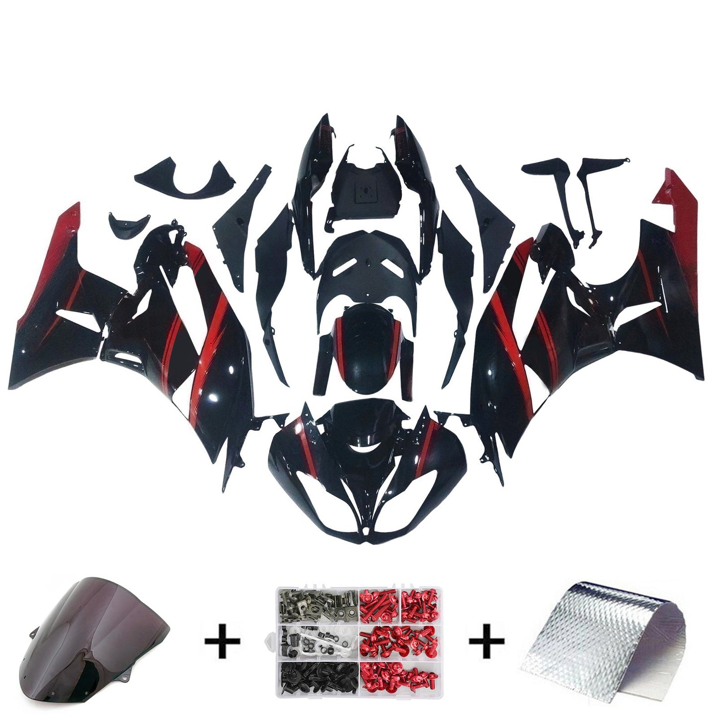 2009-2012 Kawasaki ZX6R 636 Injection Fairing Kit Bodywork Plastic ABS#144