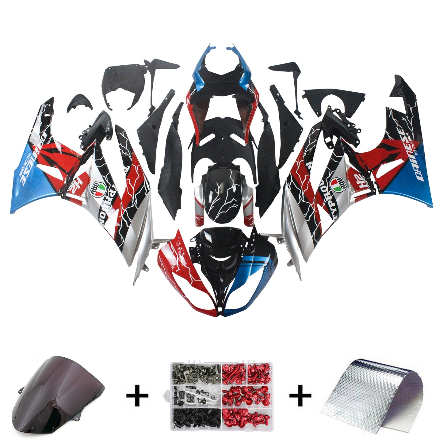 2009-2012 Kawasaki ZX6R 636 Injection Fairing Kit Bodywork Plastic ABS#147