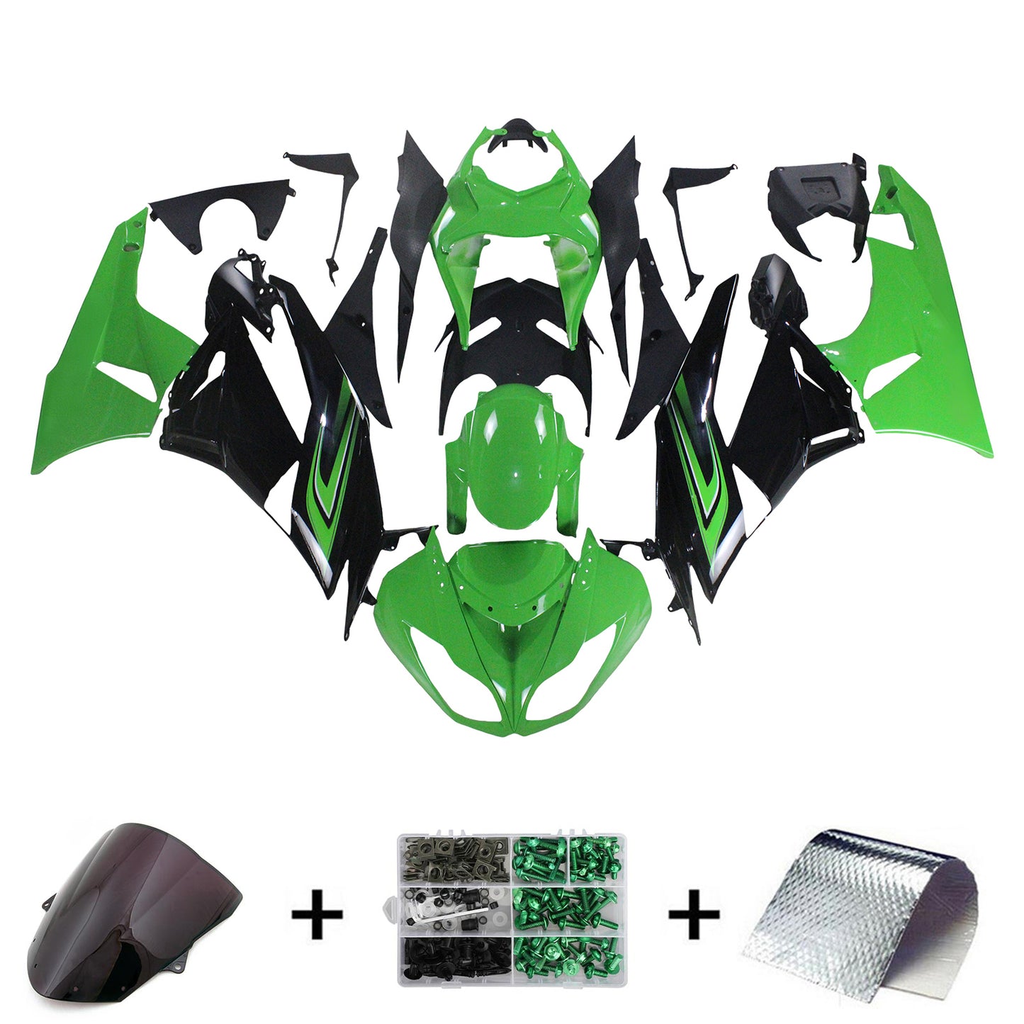 2009-2012 Kawasaki ZX6R 636 Injection Fairing Kit Bodywork Plastic ABS#149