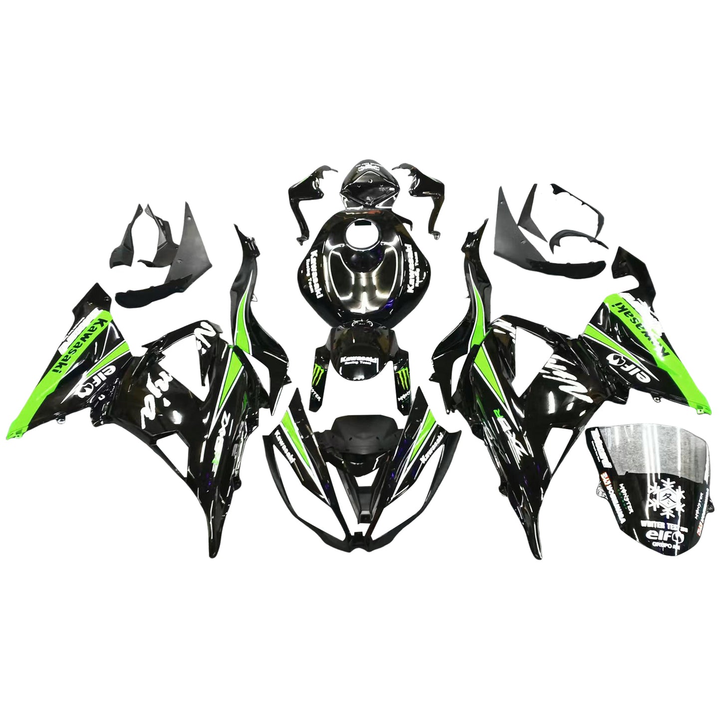 2013-2018 Kawasaki ZX6R 636 Injection Fairing Kit Bodywork Plastic ABS #113