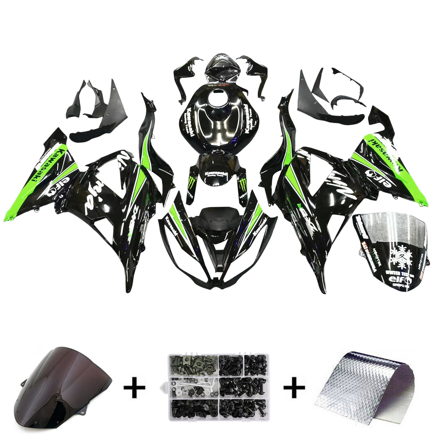 2013-2018 Kawasaki ZX6R 636 Injection Fairing Kit Bodywork Plastic ABS #113