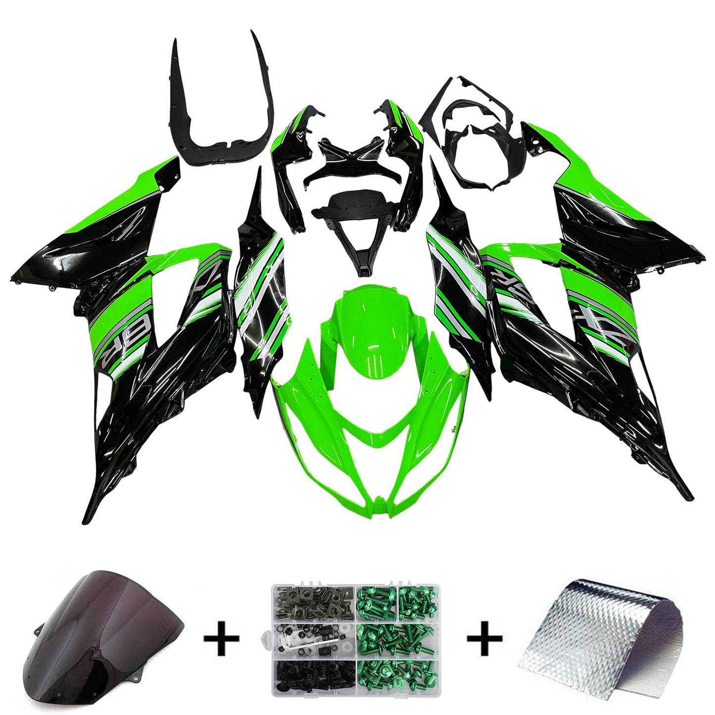 2013-2018 Kawasaki ZX6R 636 Injection Fairing Kit Bodywork Plastic ABS #117