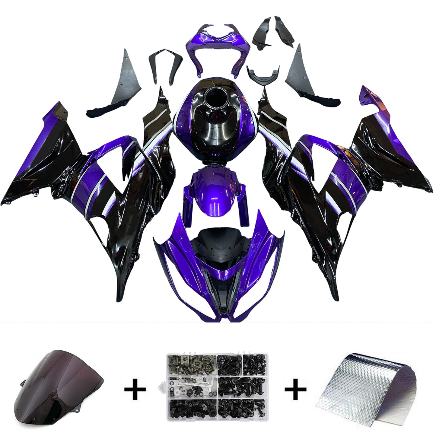 2013-2018 Kawasaki ZX6R 636 Injection Fairing Kit Bodywork Plastic ABS#133