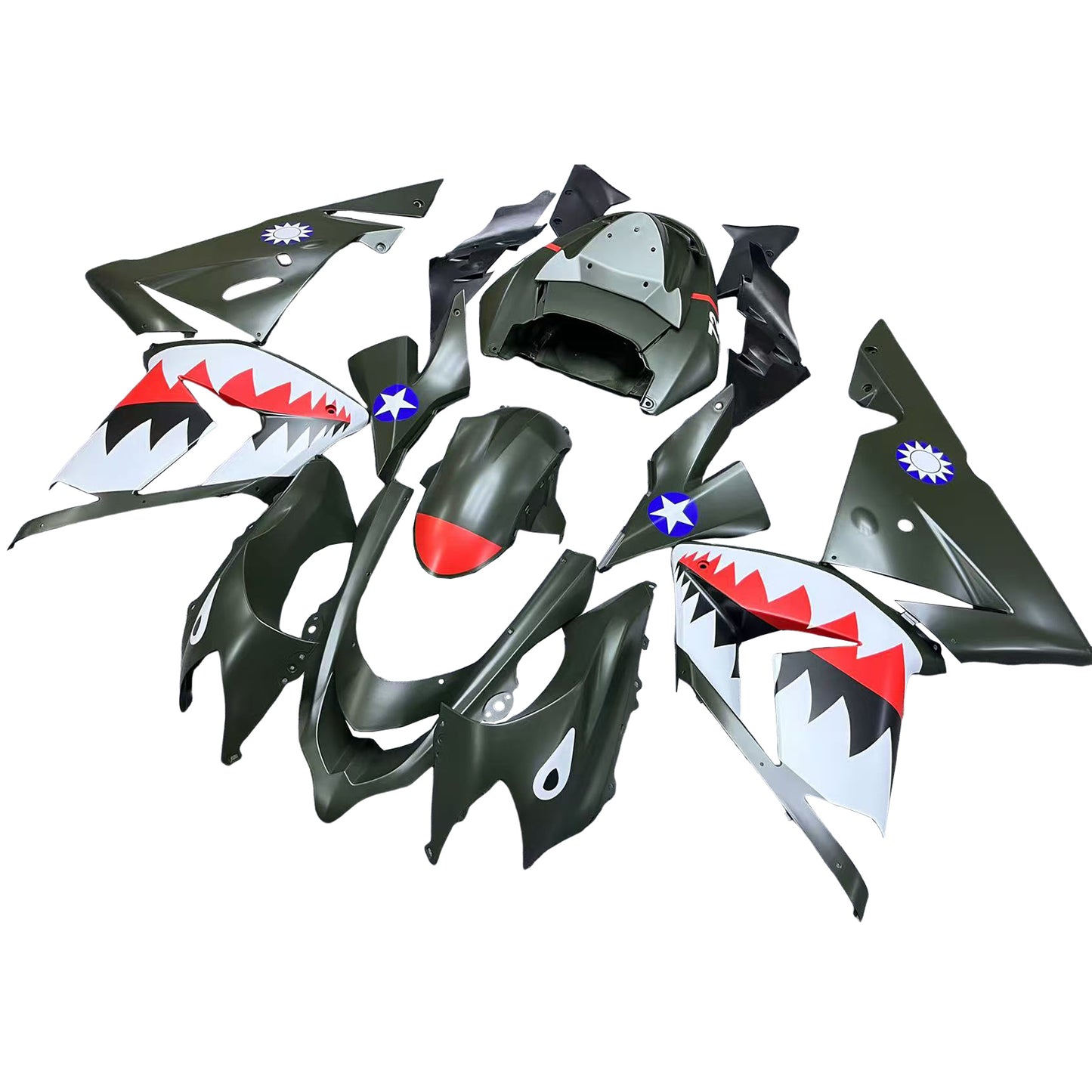 2004-2005 Kawasaki ZX10R Injection Fairing Kit Bodywork Plastic ABS#133