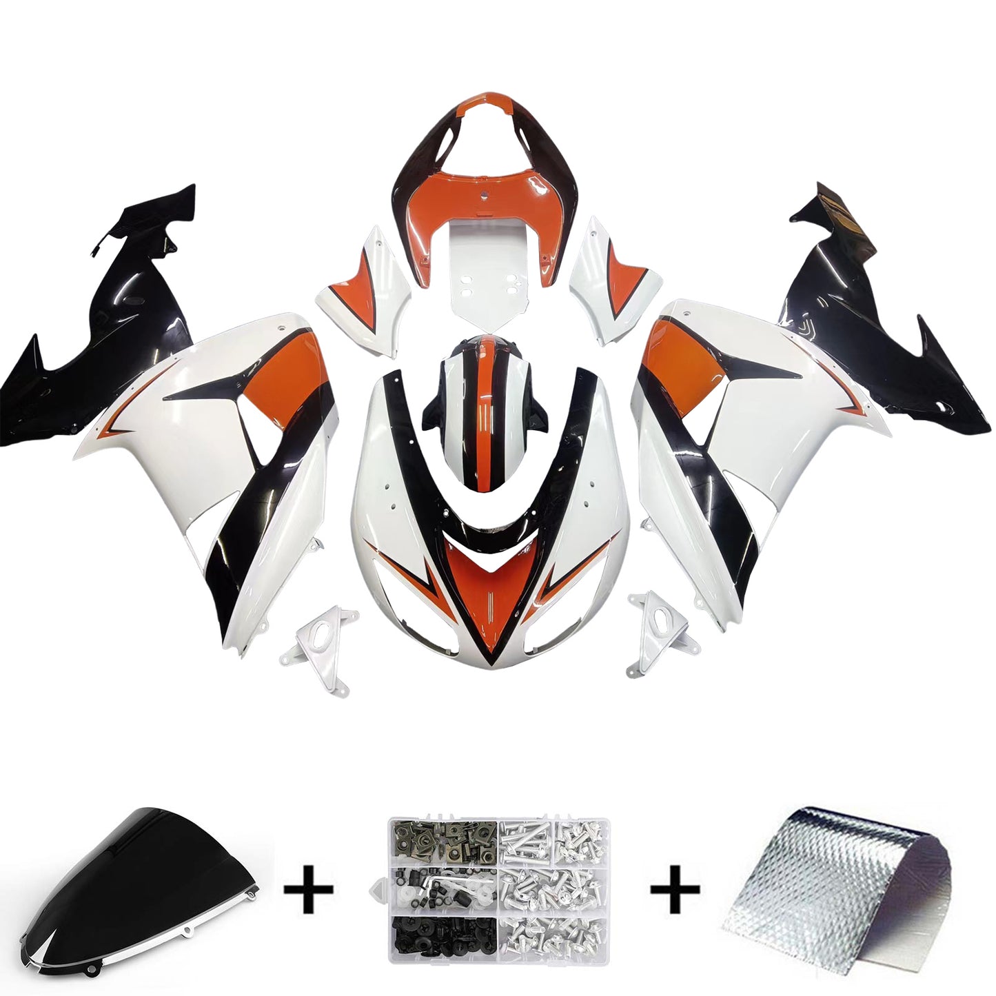 2006-2007 Kawasaki ZX10R Amotopart Injection Fairing Kit Bodywork Plastic ABS #113