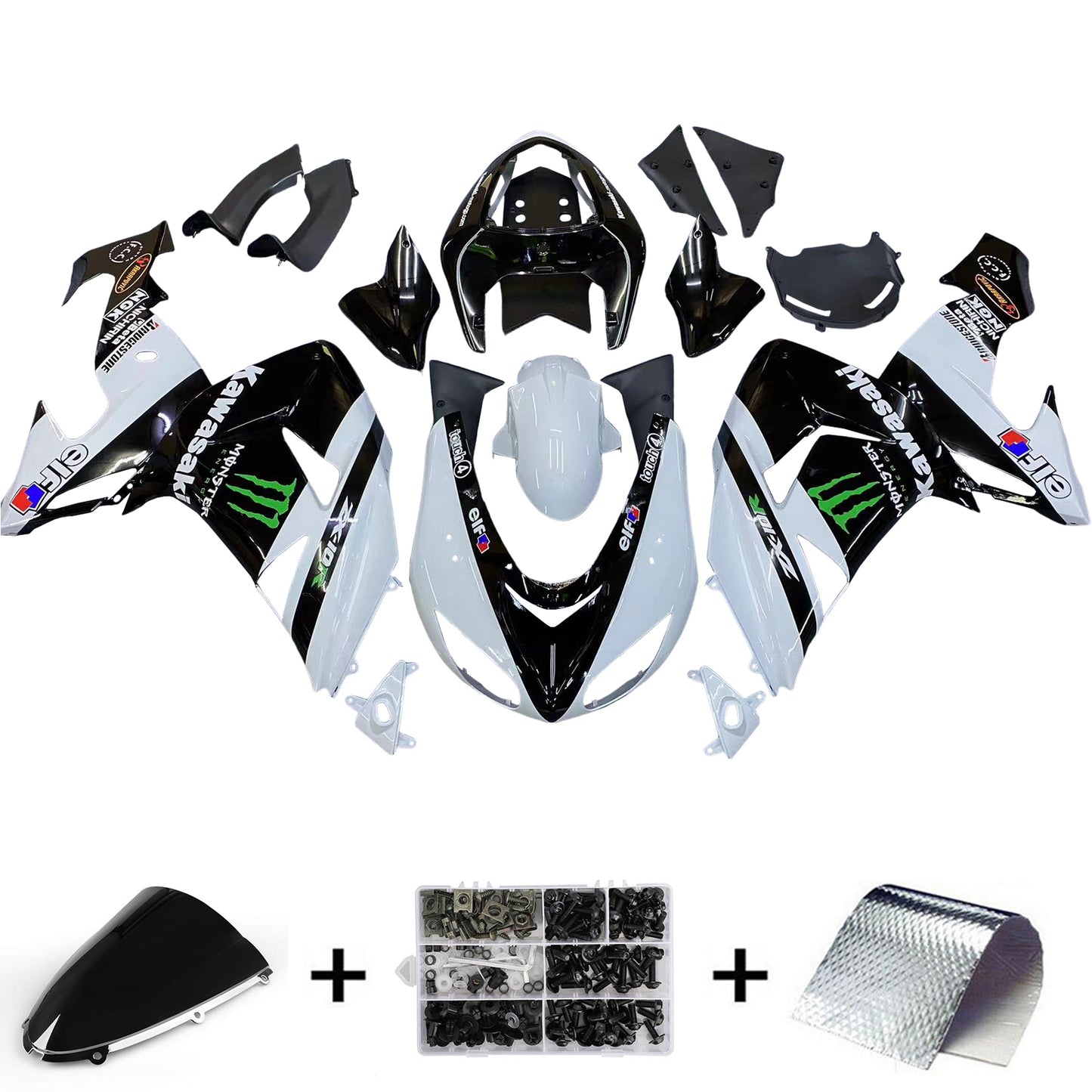 2006-2007 Kawasaki ZX10R Injection Fairing Kit Bodywork Plastic ABS#130