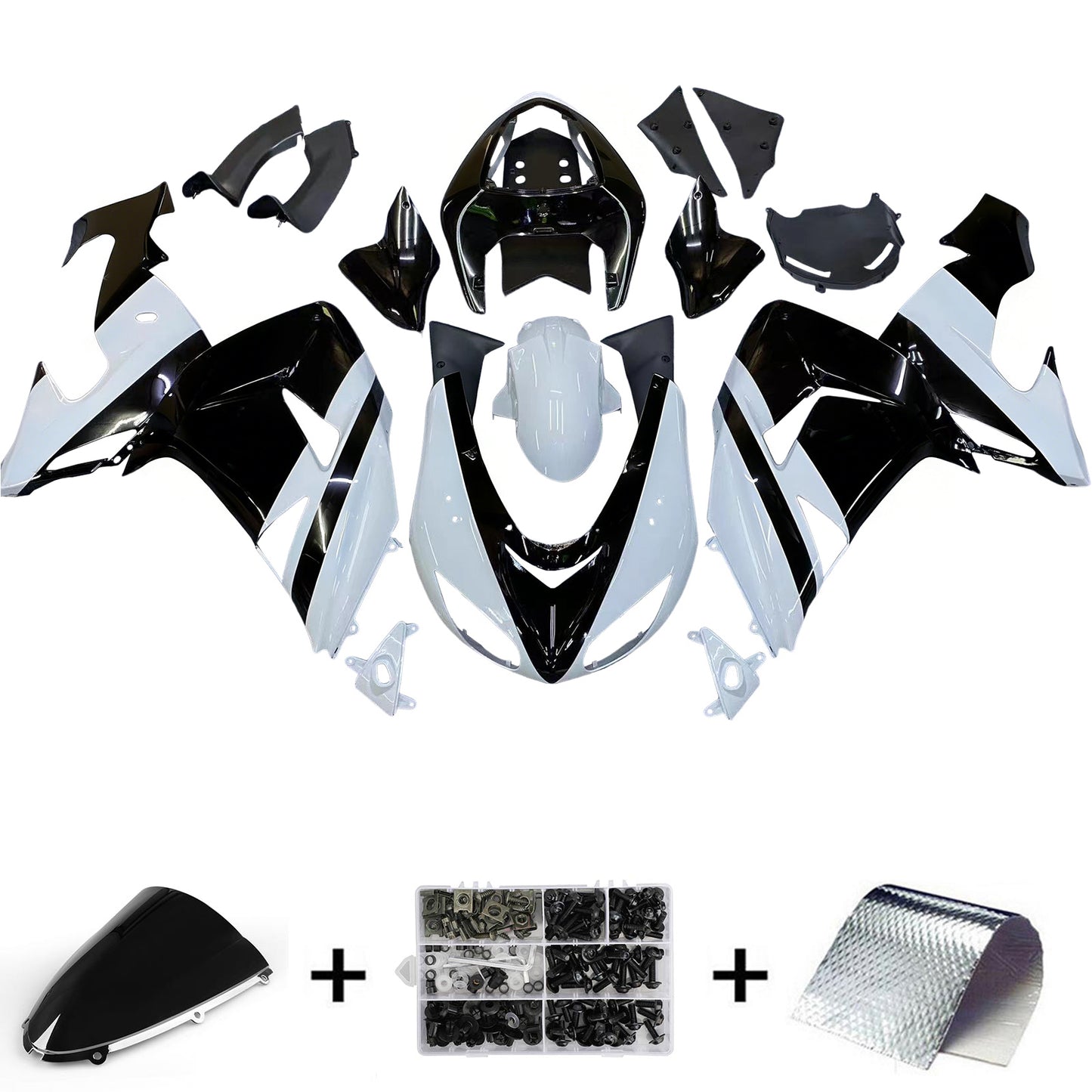 2006-2007 Kawasaki ZX10R Injection Fairing Kit Bodywork Plastic ABS#130
