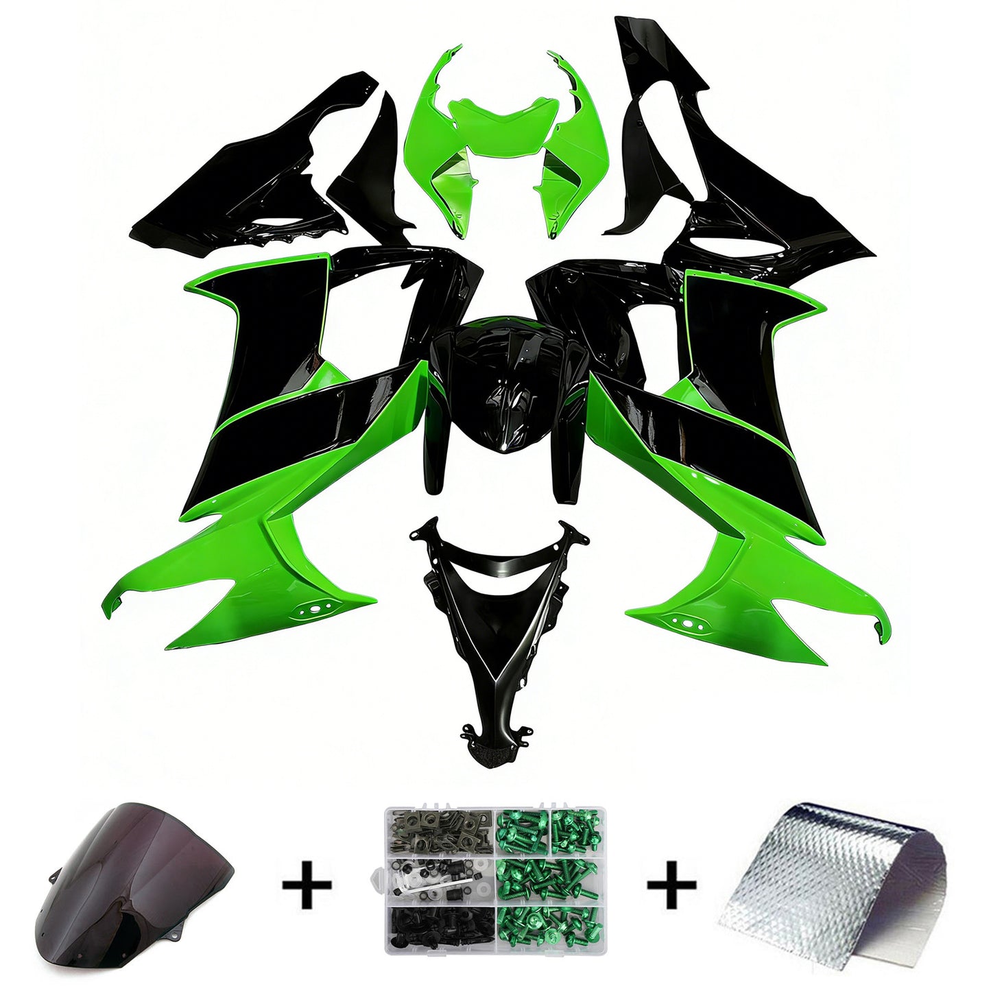 2008-2010 Kawasaki ZX10R Injection Fairing Kit Bodywork Plastic ABS
