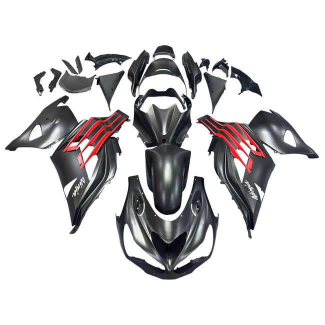 2012-2021 Kawasaki ZX14R Amotopart Fairings Plastics Ninja Black Red Racing