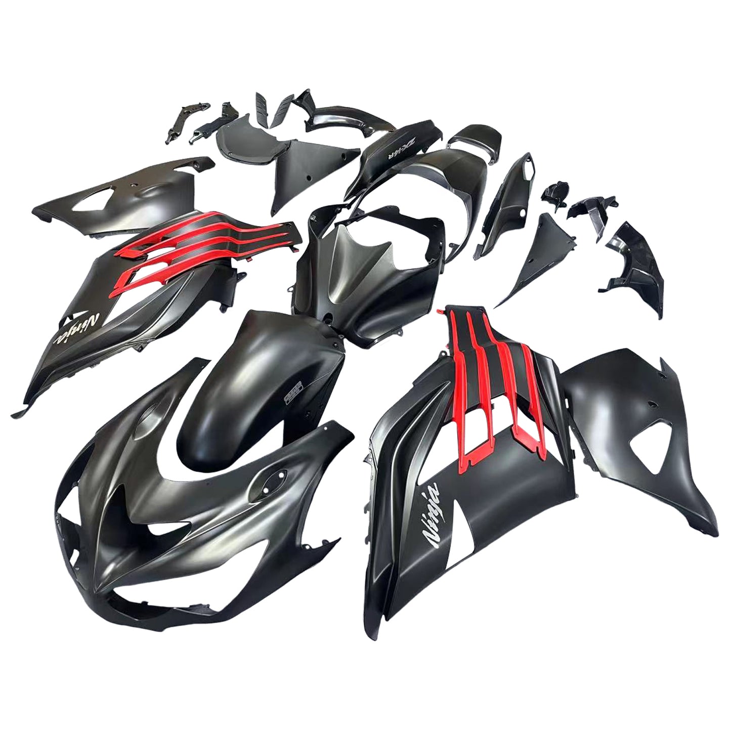 2012-2021 Kawasaki ZX14R Amotopart Fairings Plastics Ninja Black Red Racing