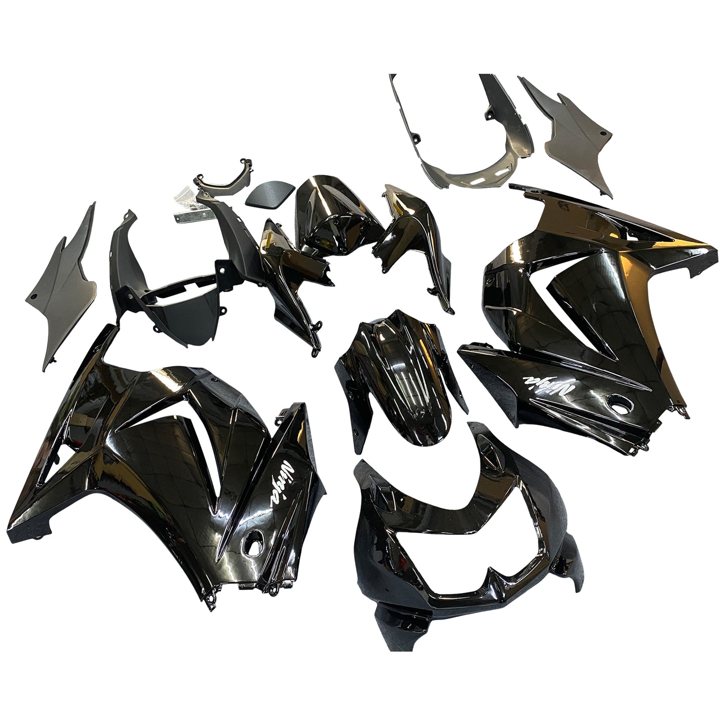 2008-2012 Kawasaki ZX250R EX250 Amotopart Fairings Black Ninja ZX250 Racing