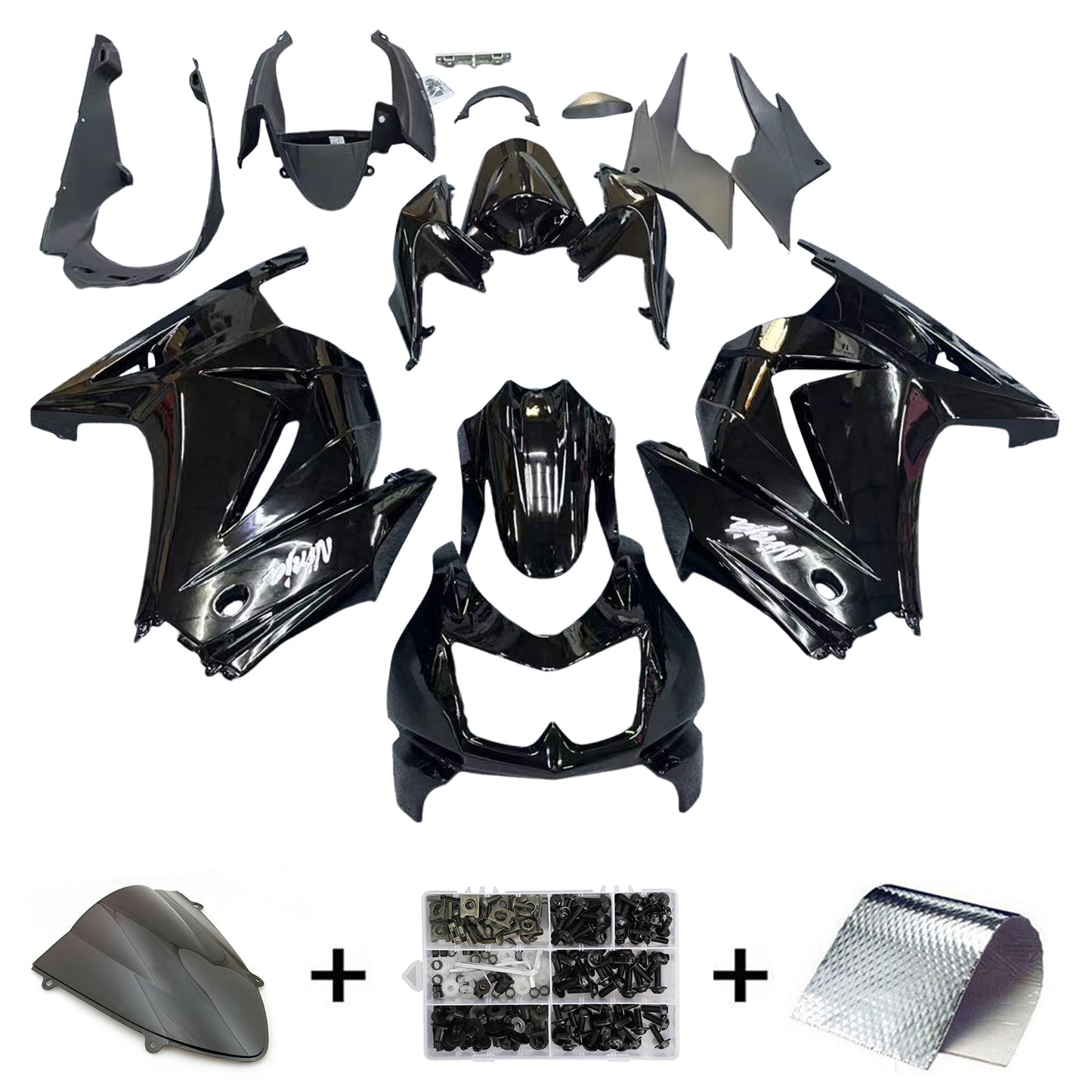 2008-2012 Kawasaki EX250 Ninja250R Injection Fairing Kit Bodywork Plastic ABS #117