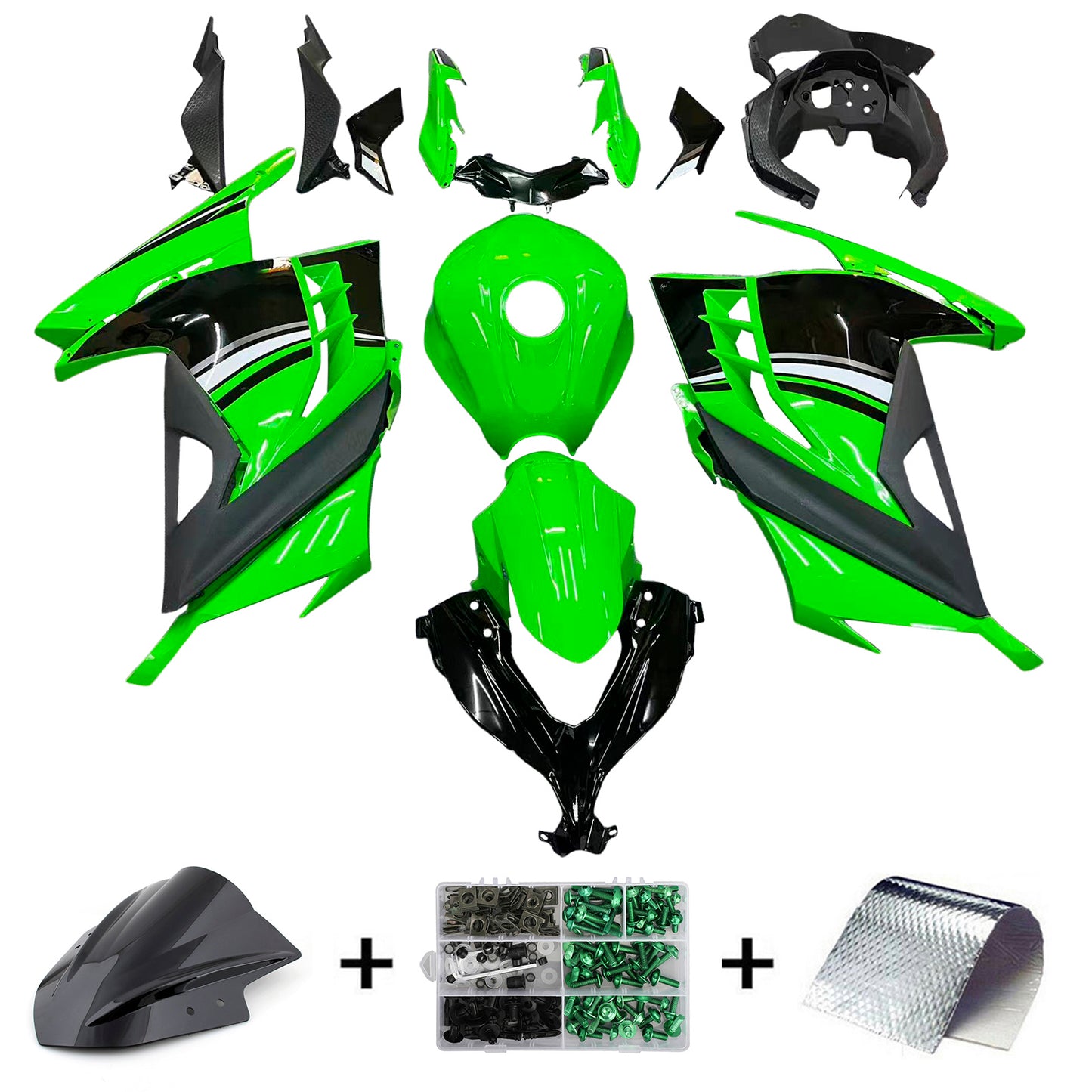 2013-2024 Kawasaki EX300/Ninja300 Injection Fairing Kit Bodywork Plastic ABS#161