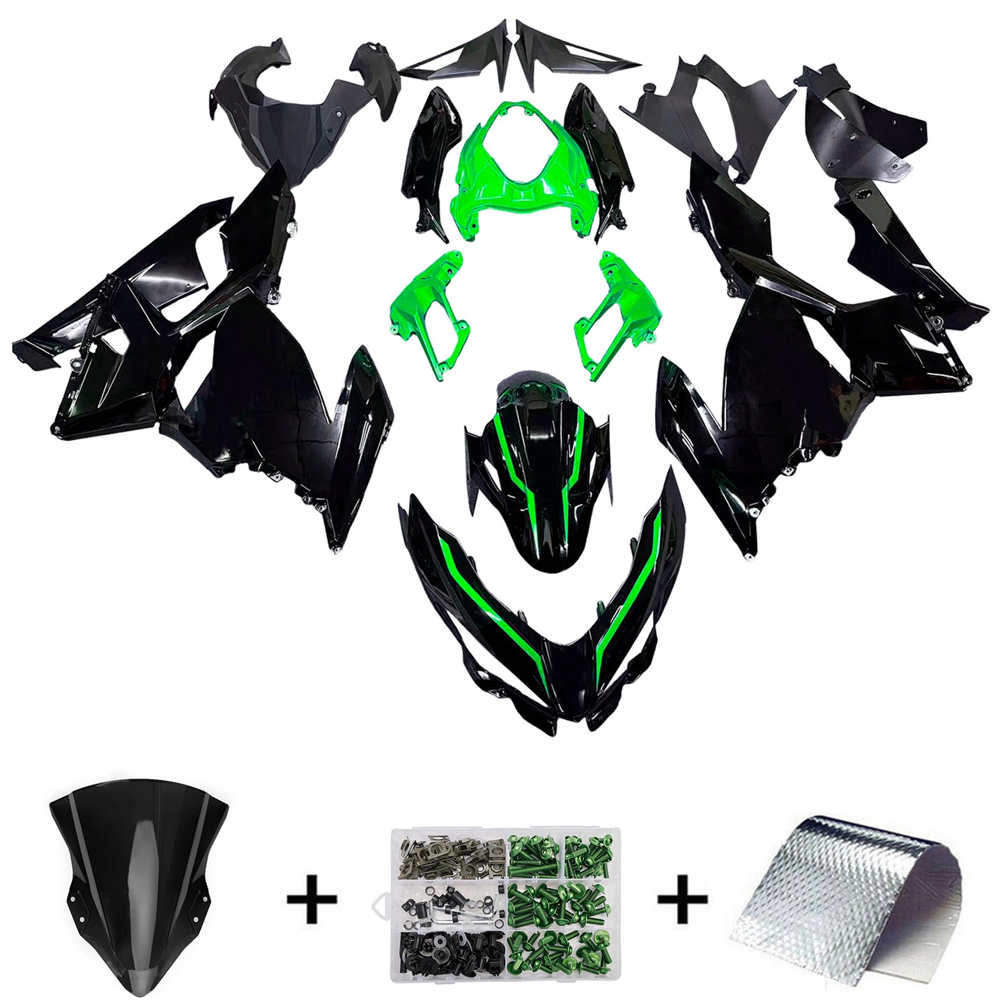 2018-2023=4 Kawasaki EX400 Ninja400 Fairing Kit Bodywork Plastic ABS