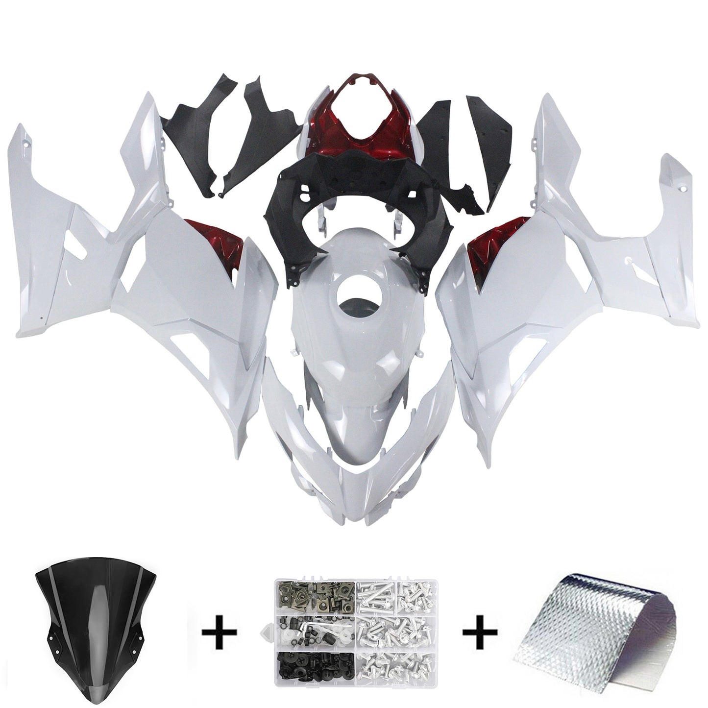 2018-2023=4 Kawasaki EX400 Ninja400 Fairing Kit Bodywork Plastic ABS