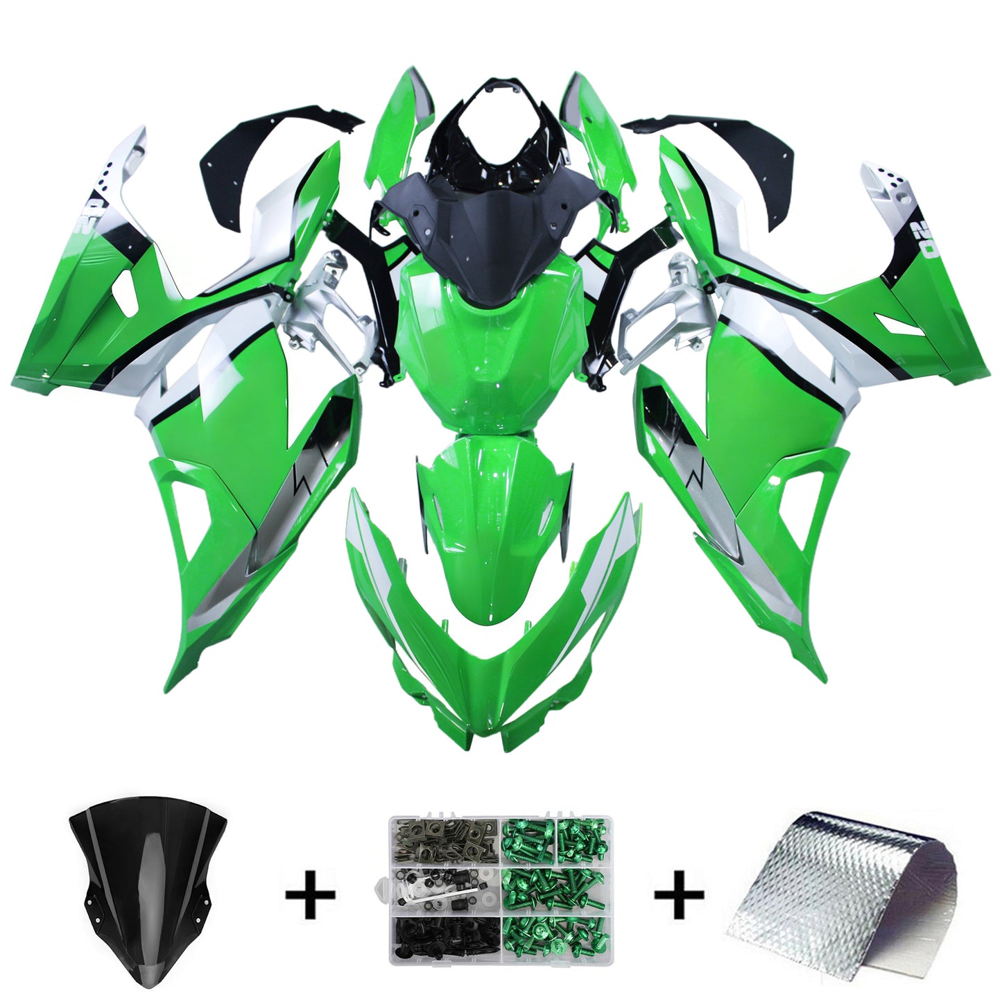 2018-2023=4 Kawasaki EX400 Ninja400 Fairing Kit Bodywork Plastic ABS