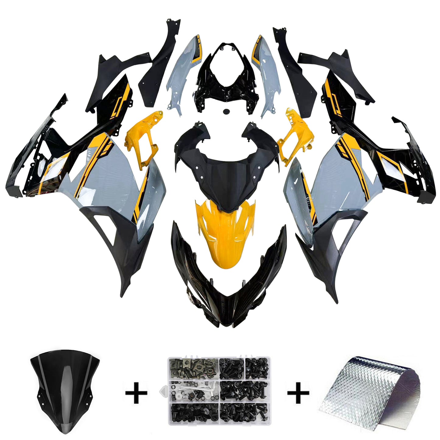 2018-2023=4 Kawasaki EX400 Ninja400 Fairing Kit Bodywork Plastic ABS