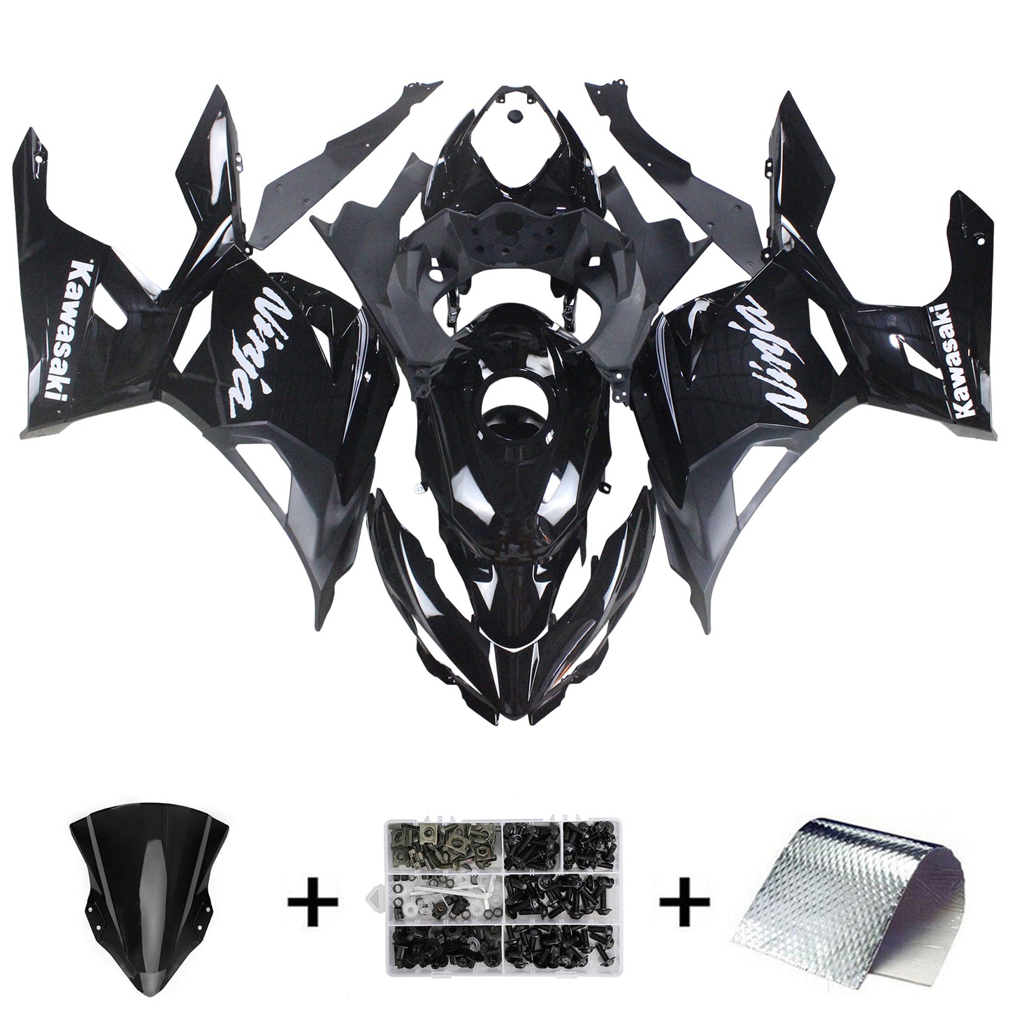 2018-2023=4 Kawasaki EX400 Ninja400 Fairing Kit Bodywork Plastic ABS