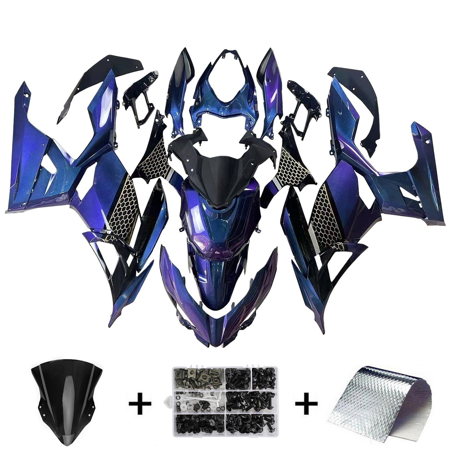 2018-2023=4 Kawasaki EX400 Ninja400 Fairing Kit Bodywork Plastic ABS