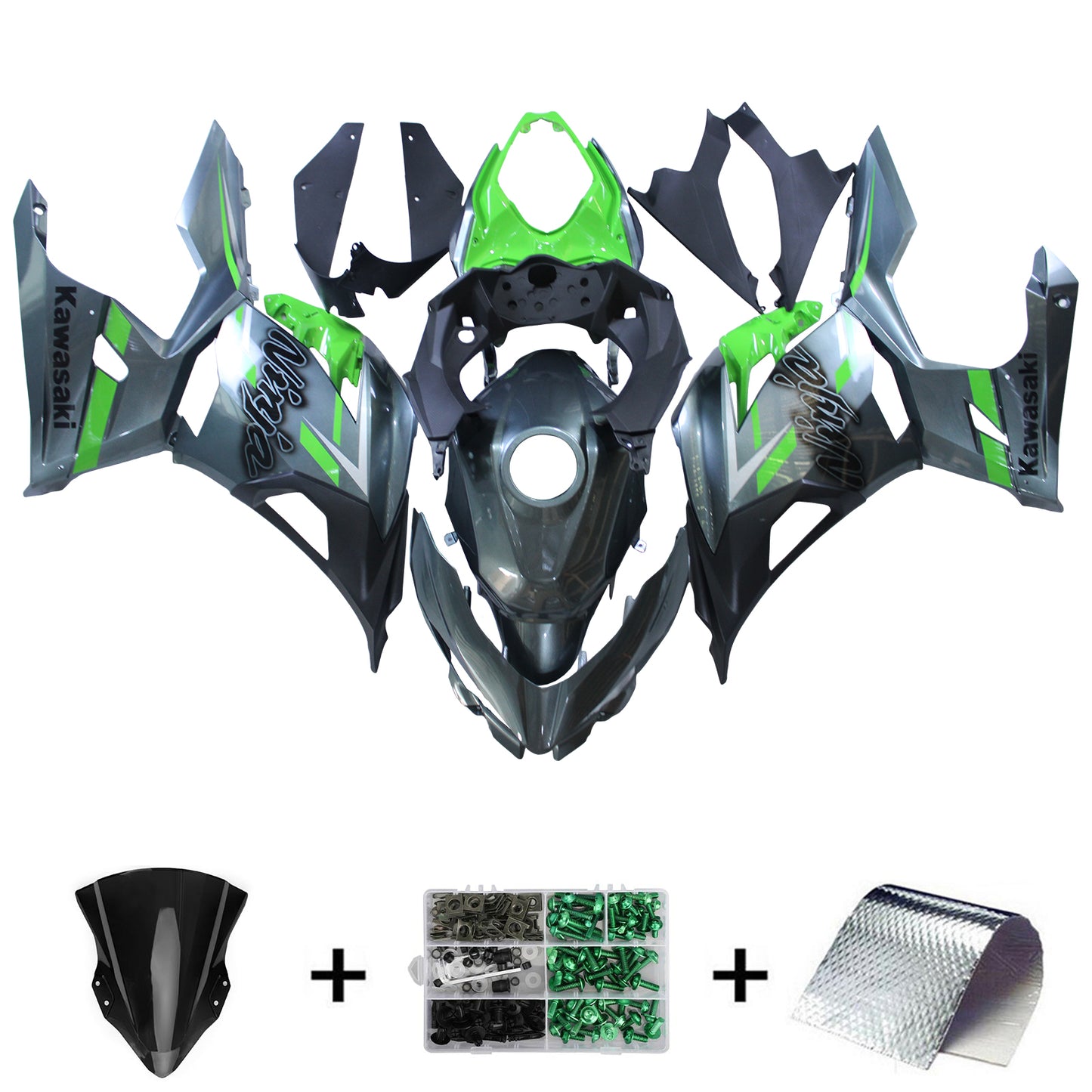 2018-2023=4 Kawasaki EX400 Ninja400 Fairing Kit Bodywork Plastic ABS