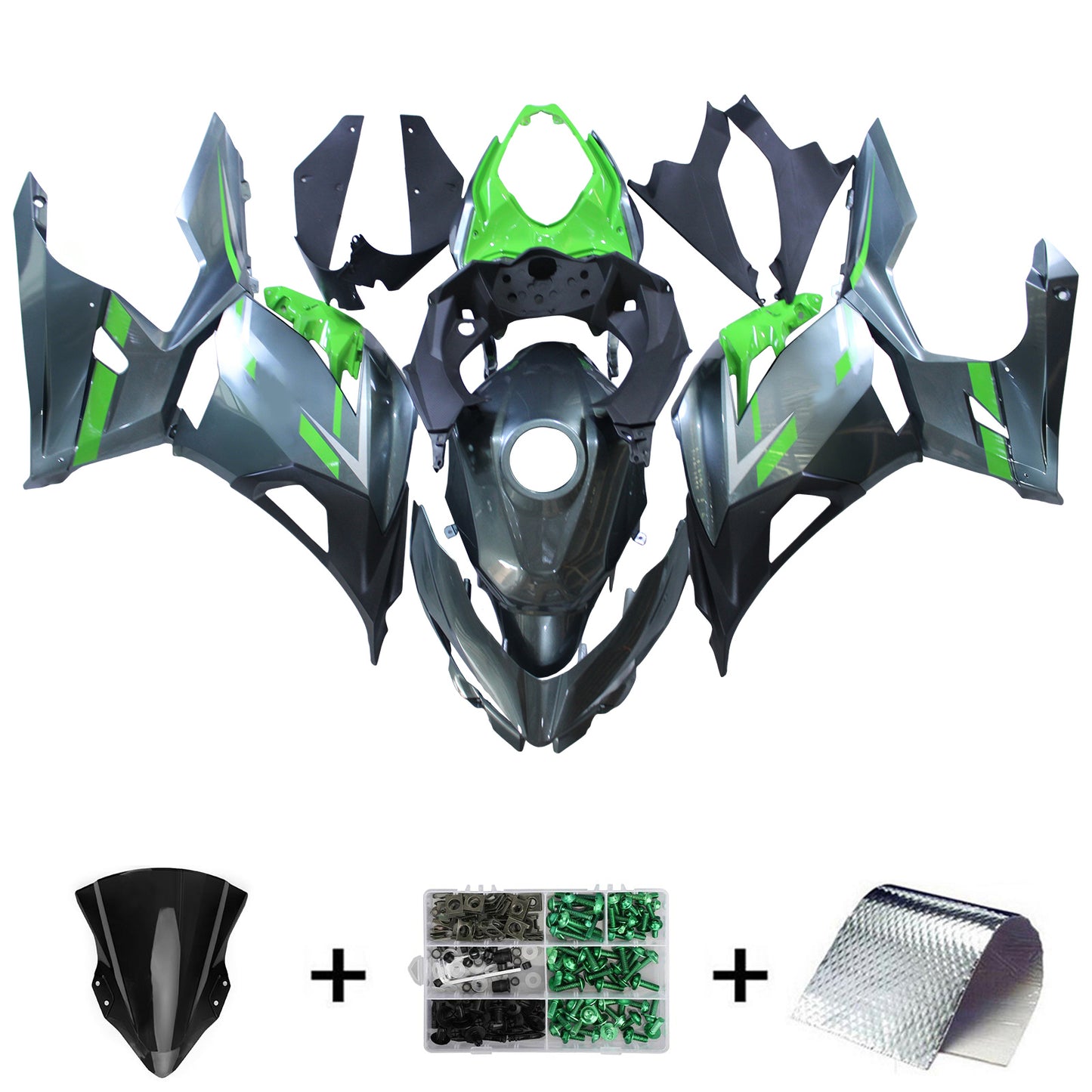 2018-2023=4 Kawasaki EX400 Ninja400 Fairing Kit Bodywork Plastic ABS