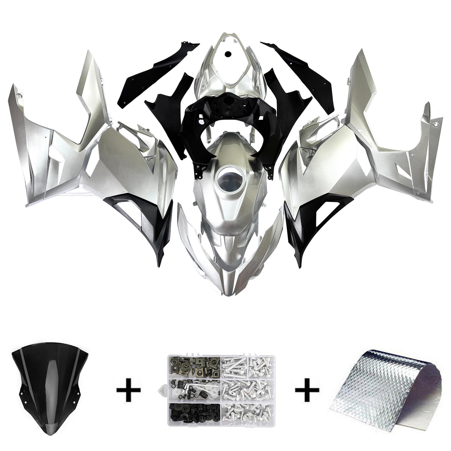 2018-2023=4 Kawasaki EX400 Ninja400 Fairing Kit Bodywork Plastic ABS