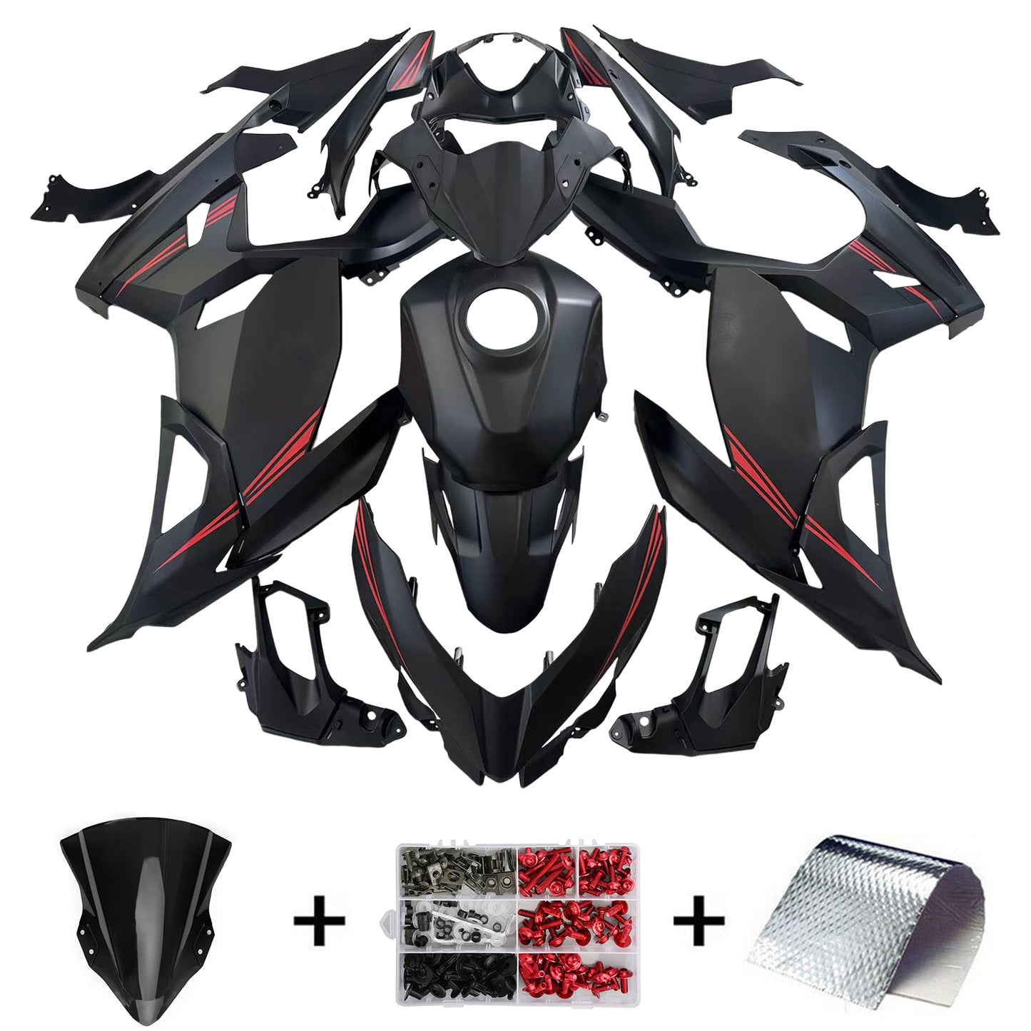 2018-2023=4 Kawasaki EX400 Ninja400 Fairing Kit Bodywork Plastic ABS