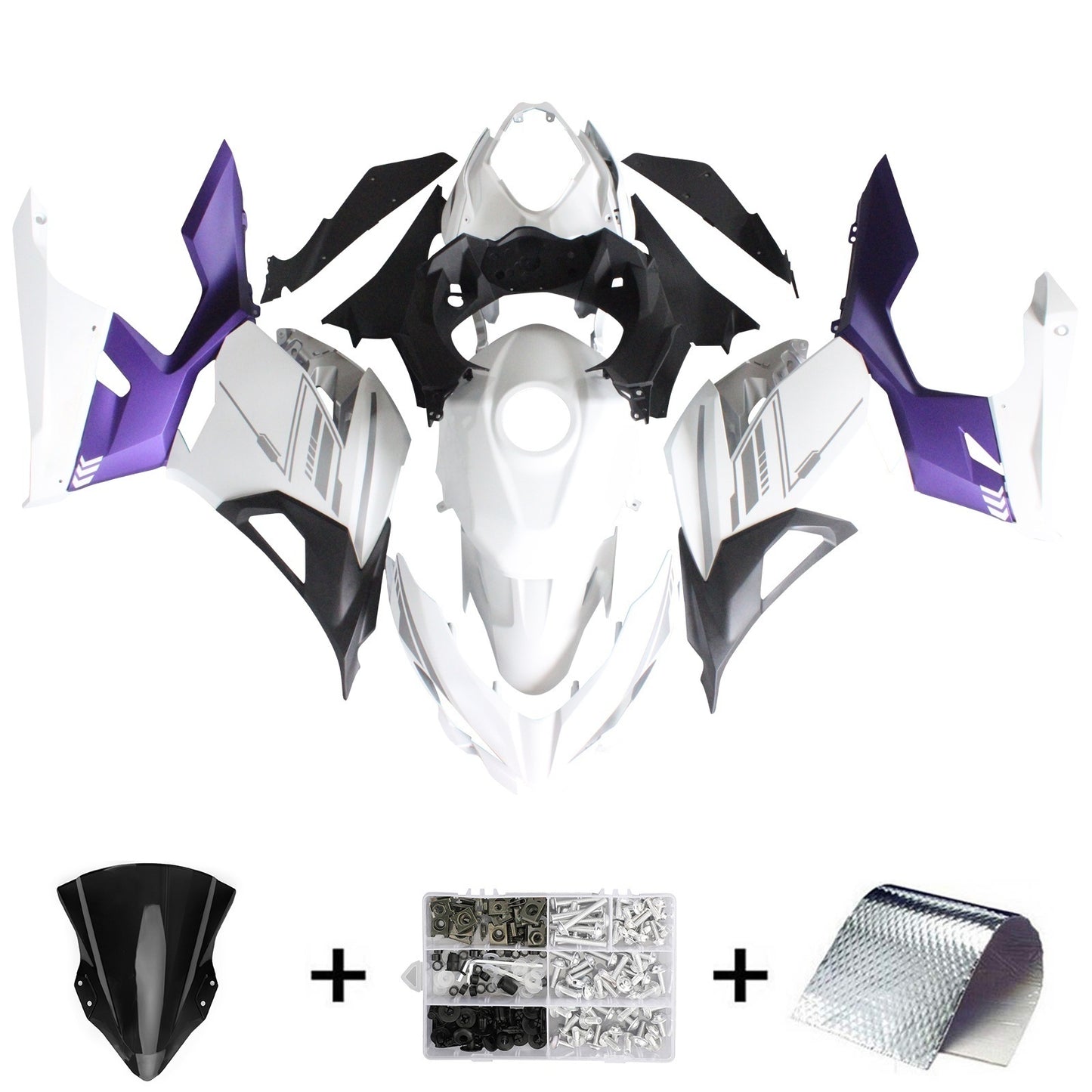 2018-2023=4 Kawasaki EX400 Ninja400 Fairing Kit Bodywork Plastic ABS