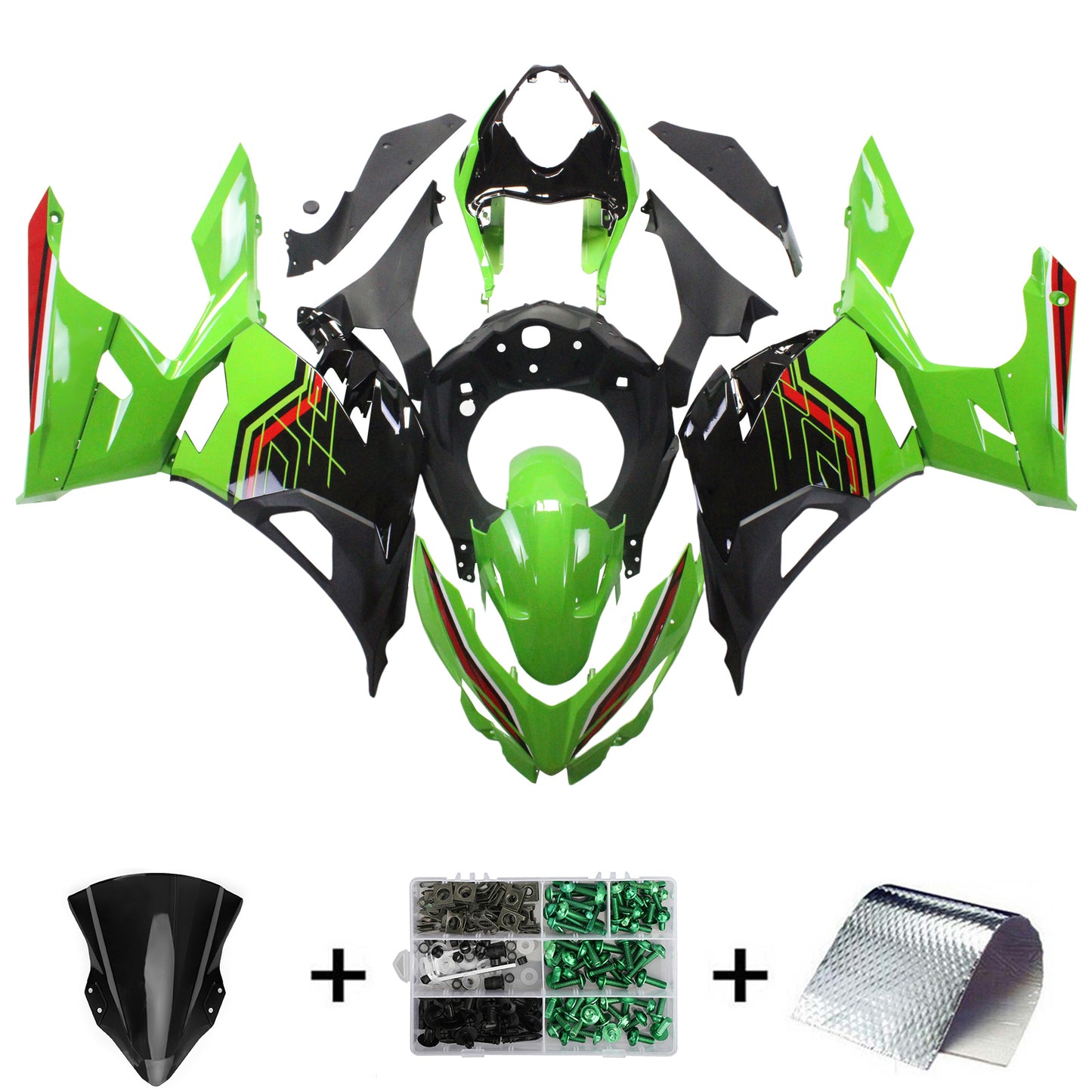 2018-2023=4 Kawasaki EX400 Ninja400 Fairing Kit Bodywork Plastic ABS