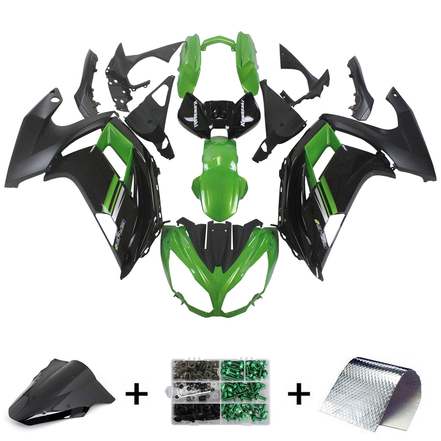 2012-2016 Kawasaki ER6F Ninja650 Amotopart Injection Fairing Kit Bodywork Plastic ABS #112