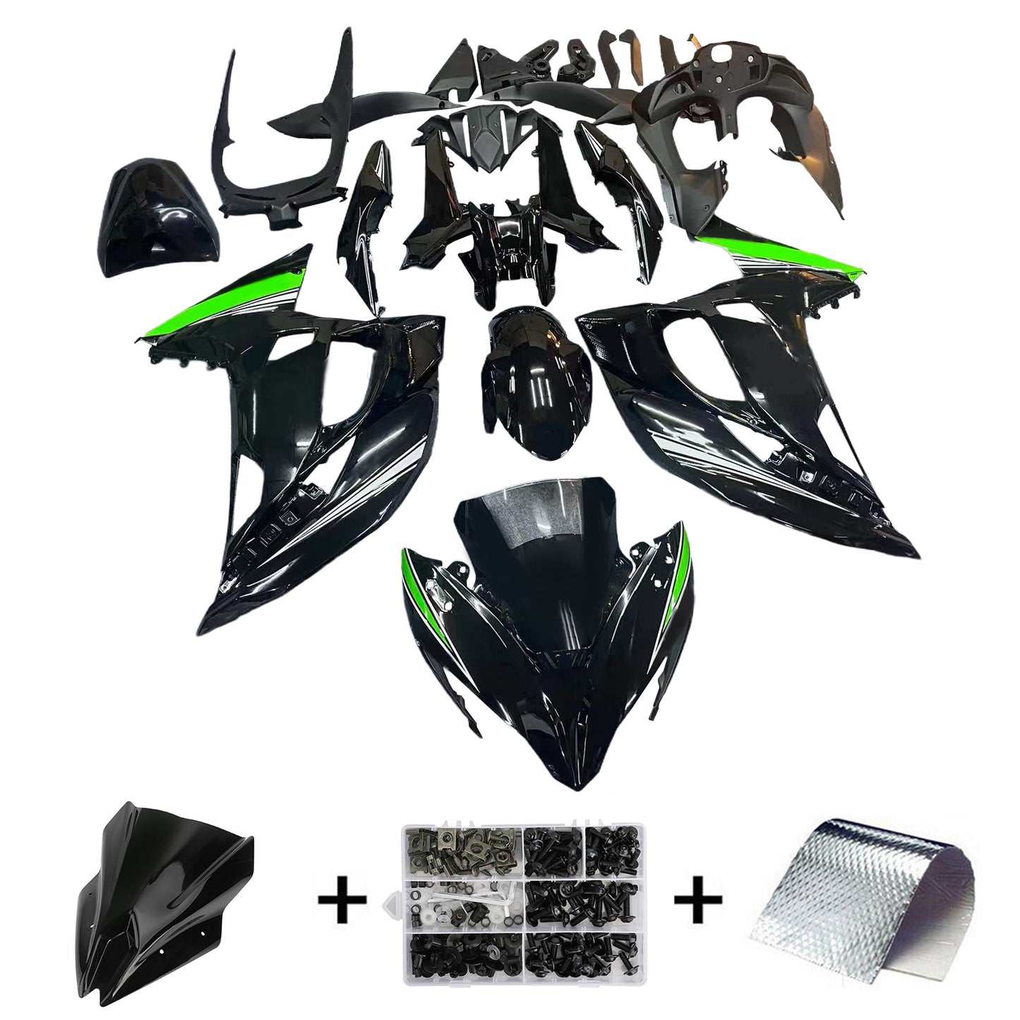 2017-2019 Kawasaki ER6F/Ninja650R Injection Fairing Kit Bodywork Plastic ABS#108