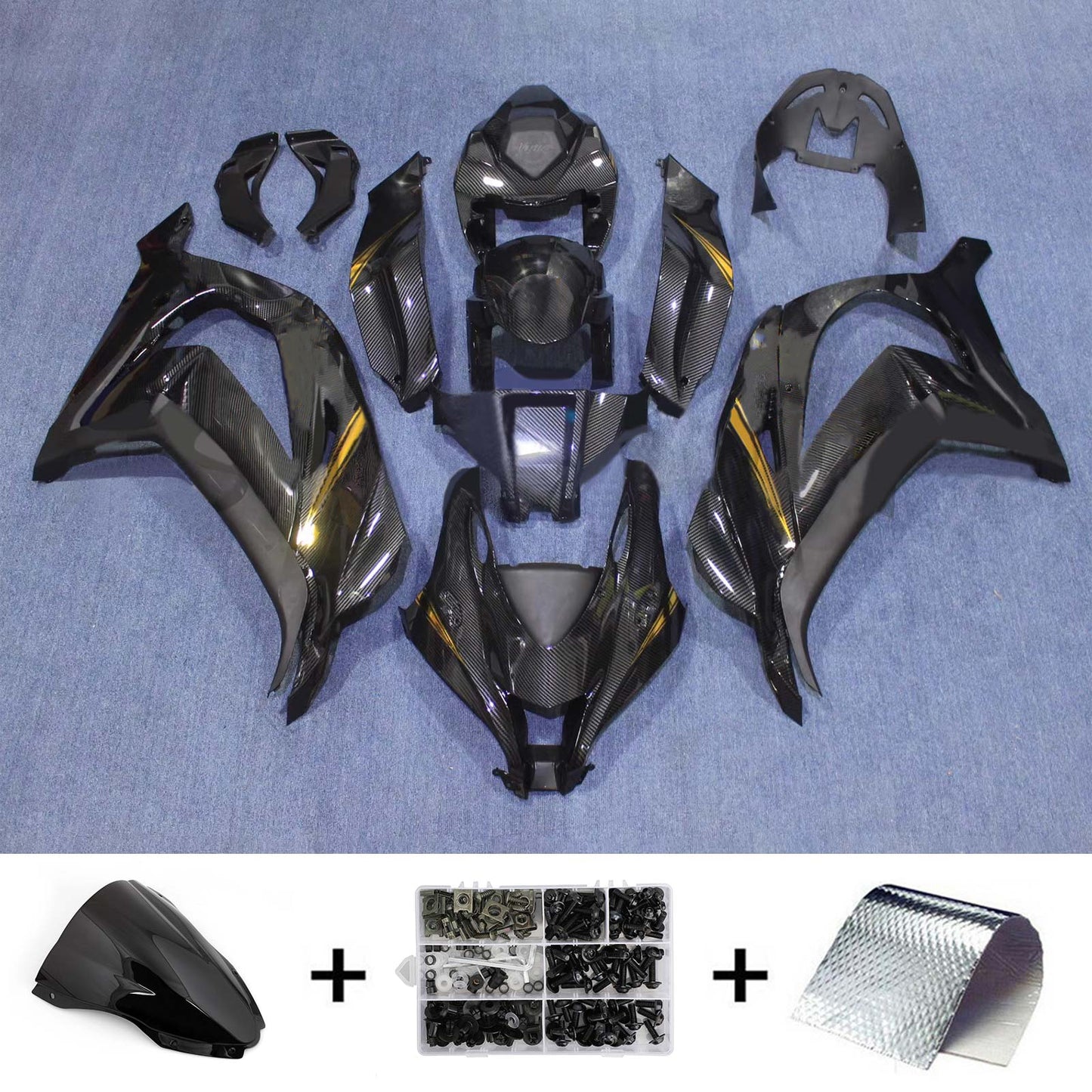 2016-2020 Kawasaki ZX10R Injection Fairing Kit Bodywork Plastic ABS#158