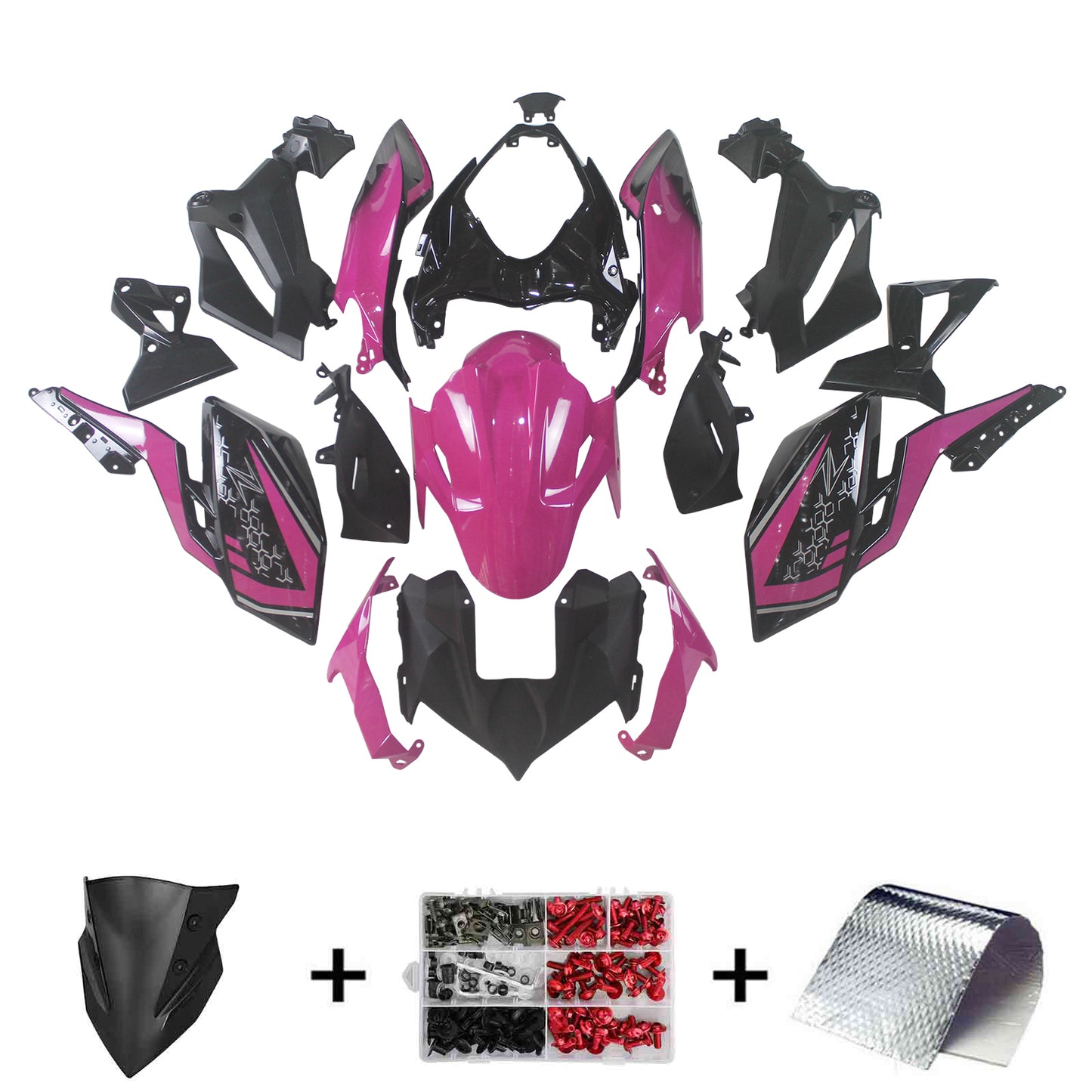 2018-2024 Kawasaki Z400 Amotopart Injection Fairing Kit Bodywork Plastic ABS #101