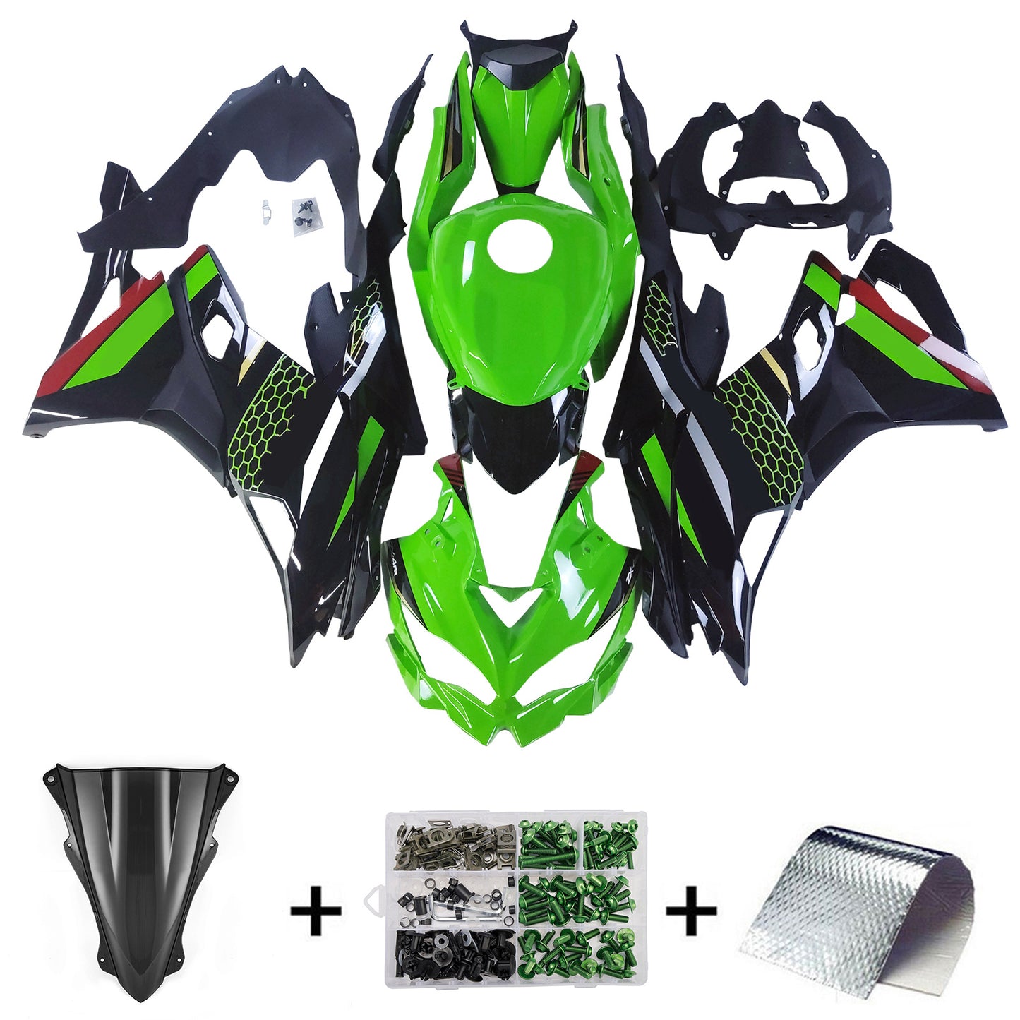 2019-2025 Kawasaki Ninja ZX-25R Amotopart Injection Fairing Kit Bodywork ABS #102