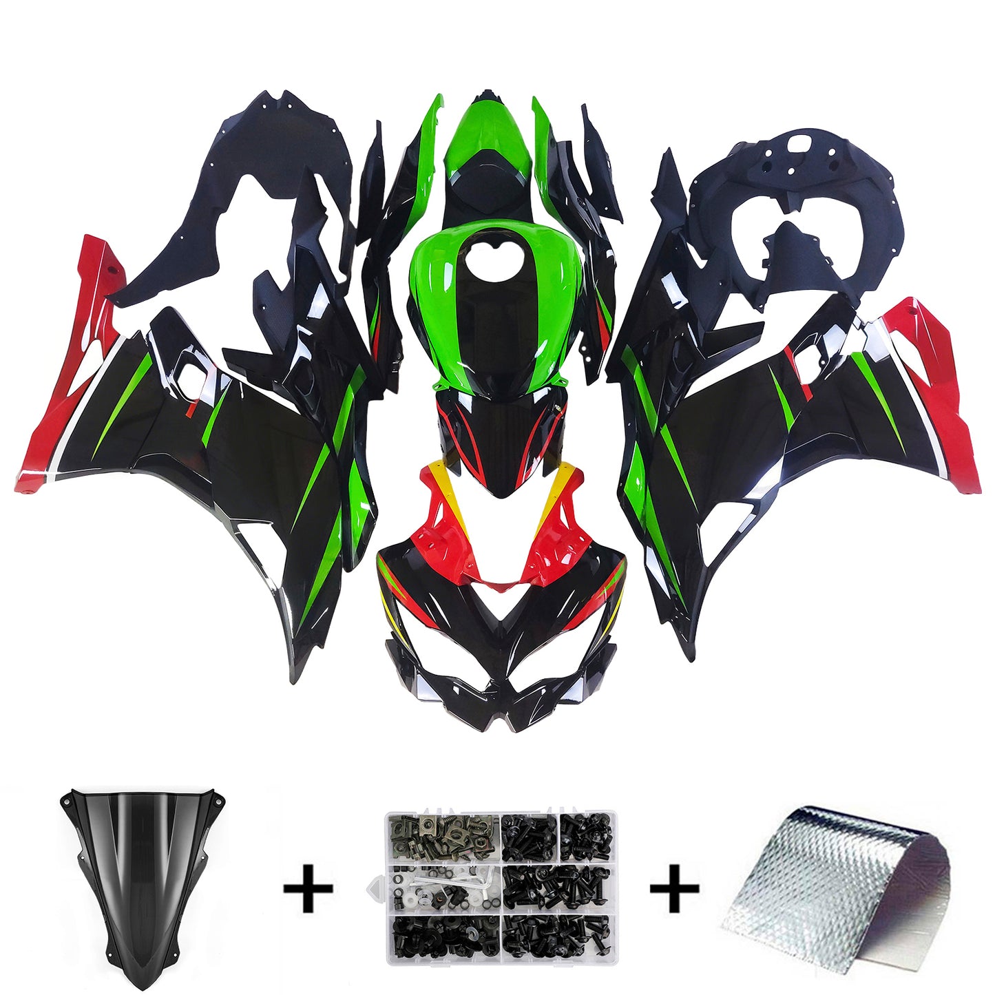 2019-2025 Kawasaki Ninja ZX-25R Amotopart Injection Fairing Kit Bodywork ABS #102
