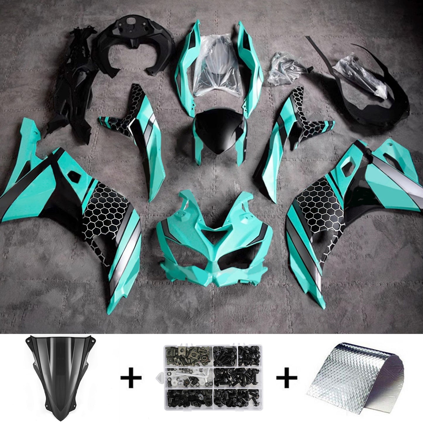 2019-2025 Kawasaki Ninja ZX-25R Amotopart Injection Fairing Kit Bodywork ABS #102