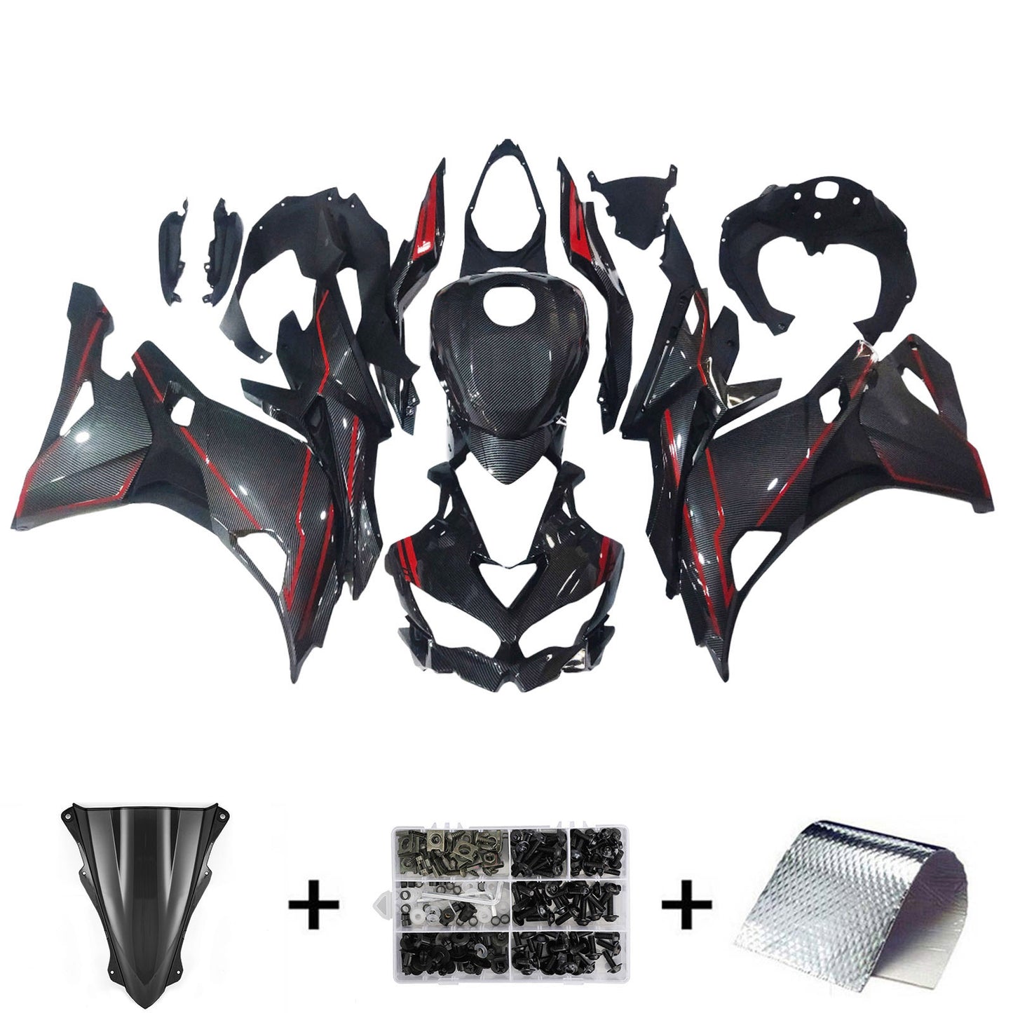 2019-2025 Kawasaki Ninja ZX-25R Amotopart Injection Fairing Kit Bodywork ABS #102