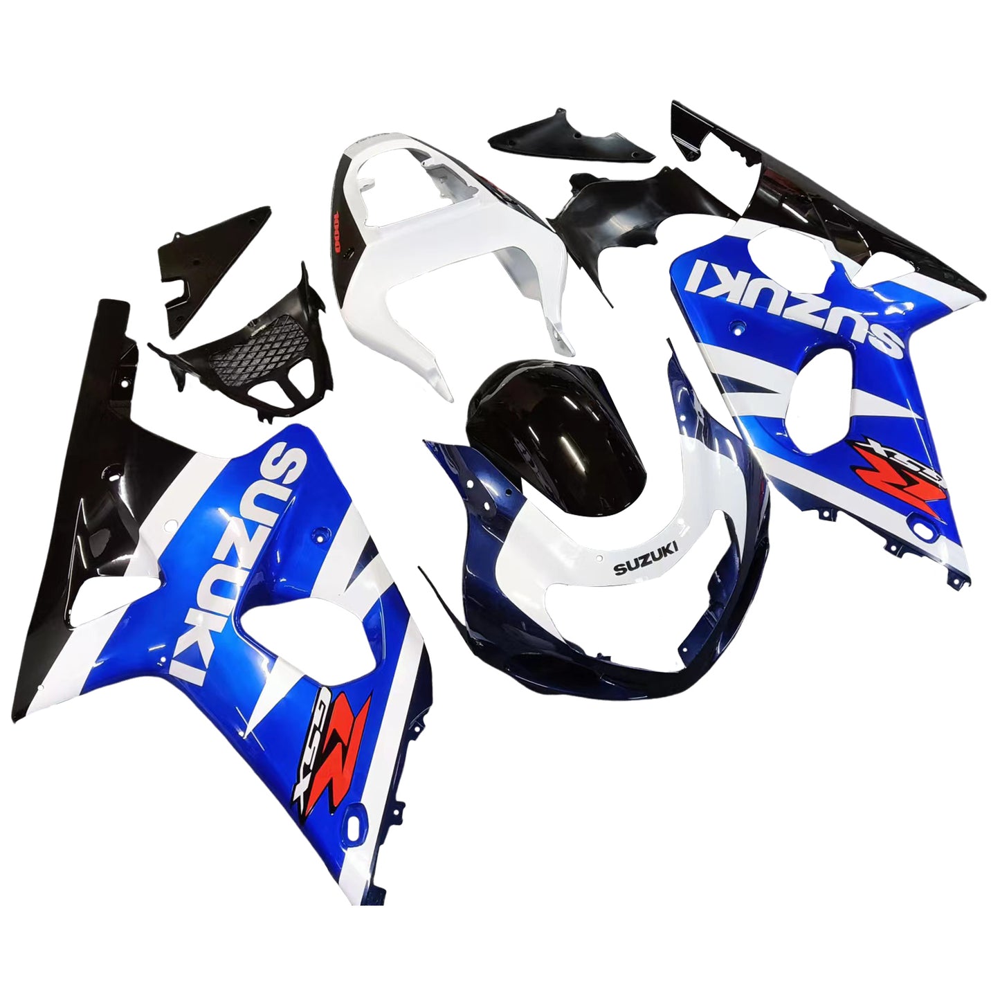 2000-2002 Suzuki GSXR 1000 Blue White Black GSXR Racing Amotopart Fairings