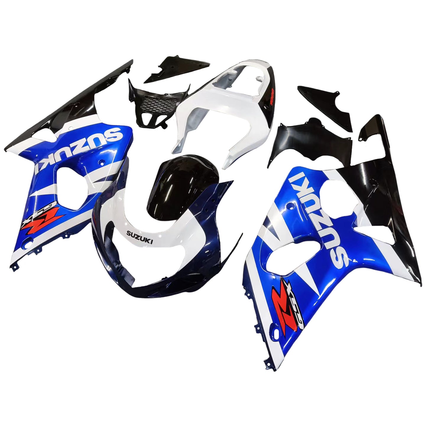 2000-2002 Suzuki GSXR 1000 Blue White Black GSXR Racing Amotopart Fairings